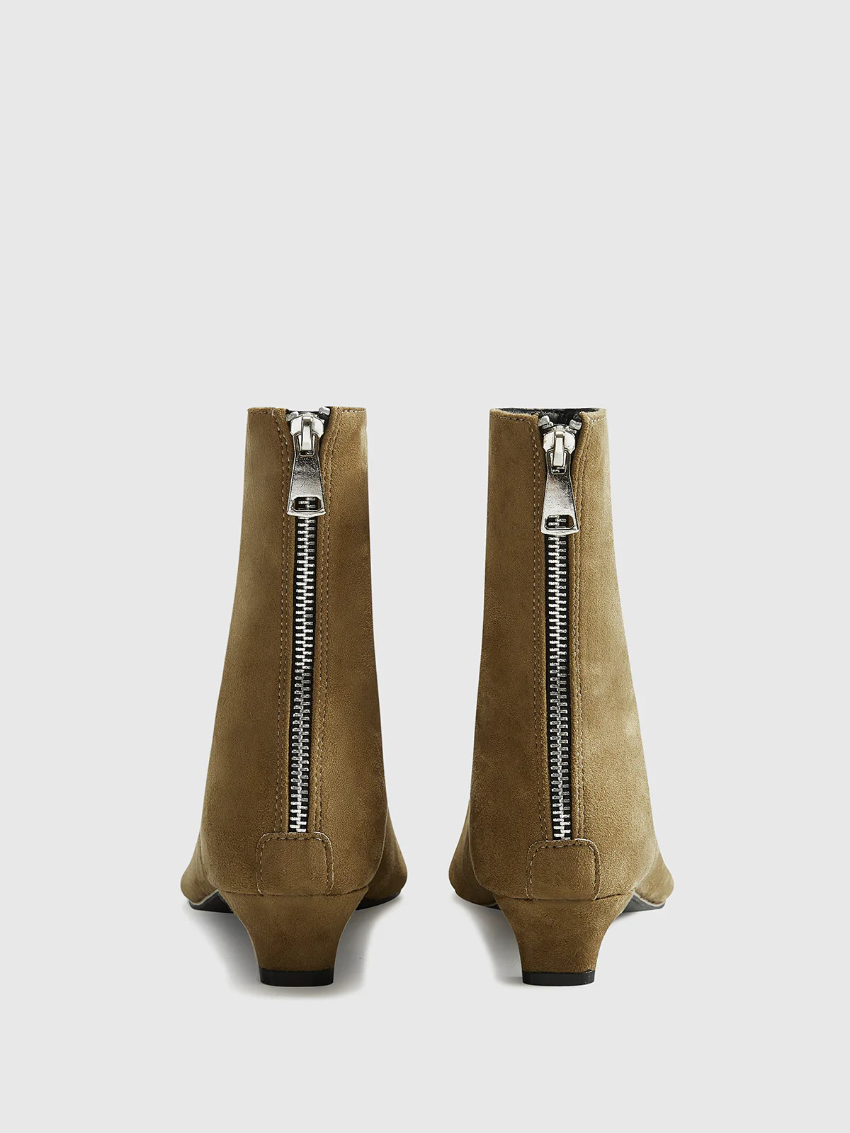 Suede Kitten Ankle Boots - Image 4