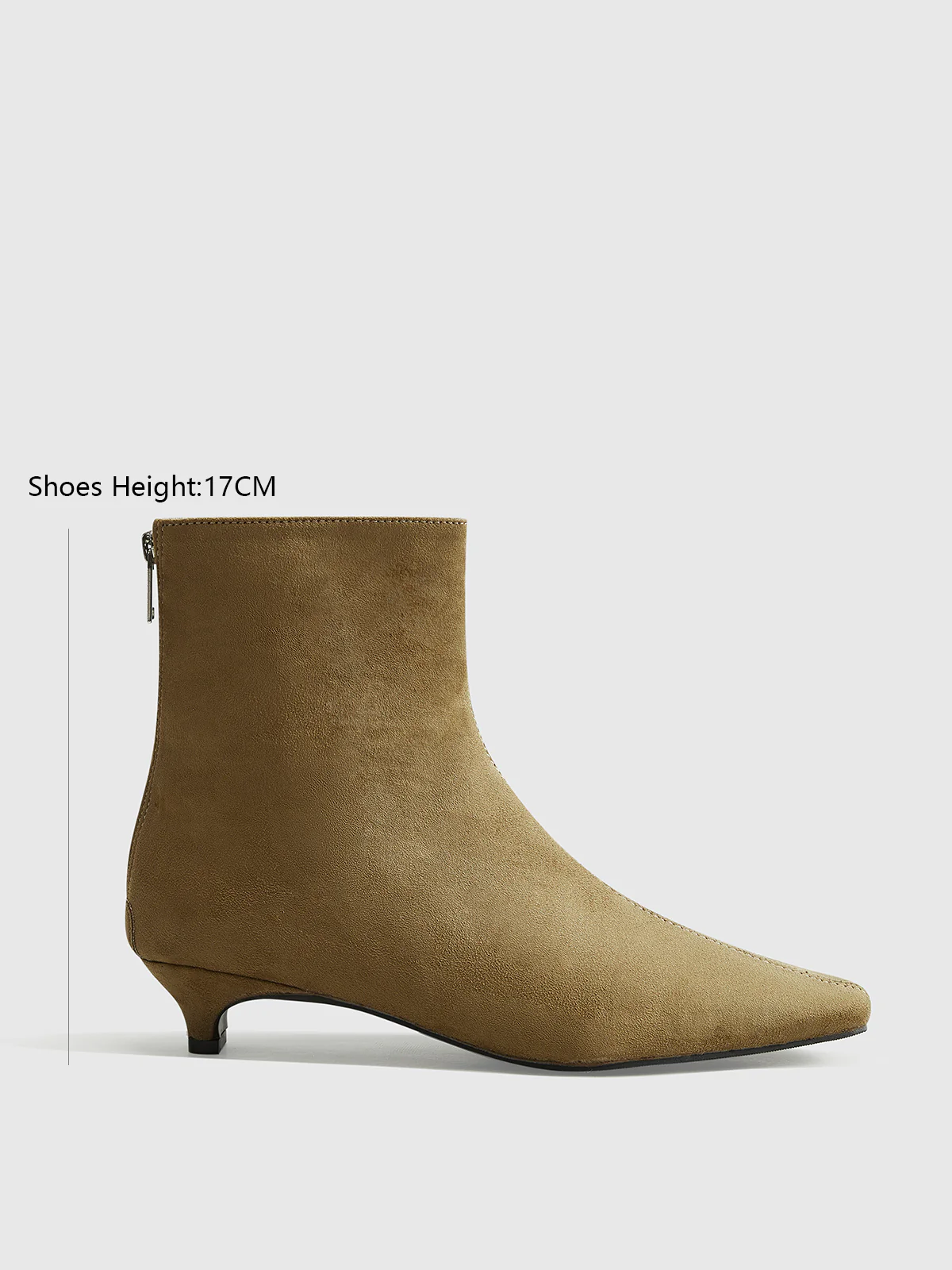 Suede Kitten Ankle Boots - Image 5