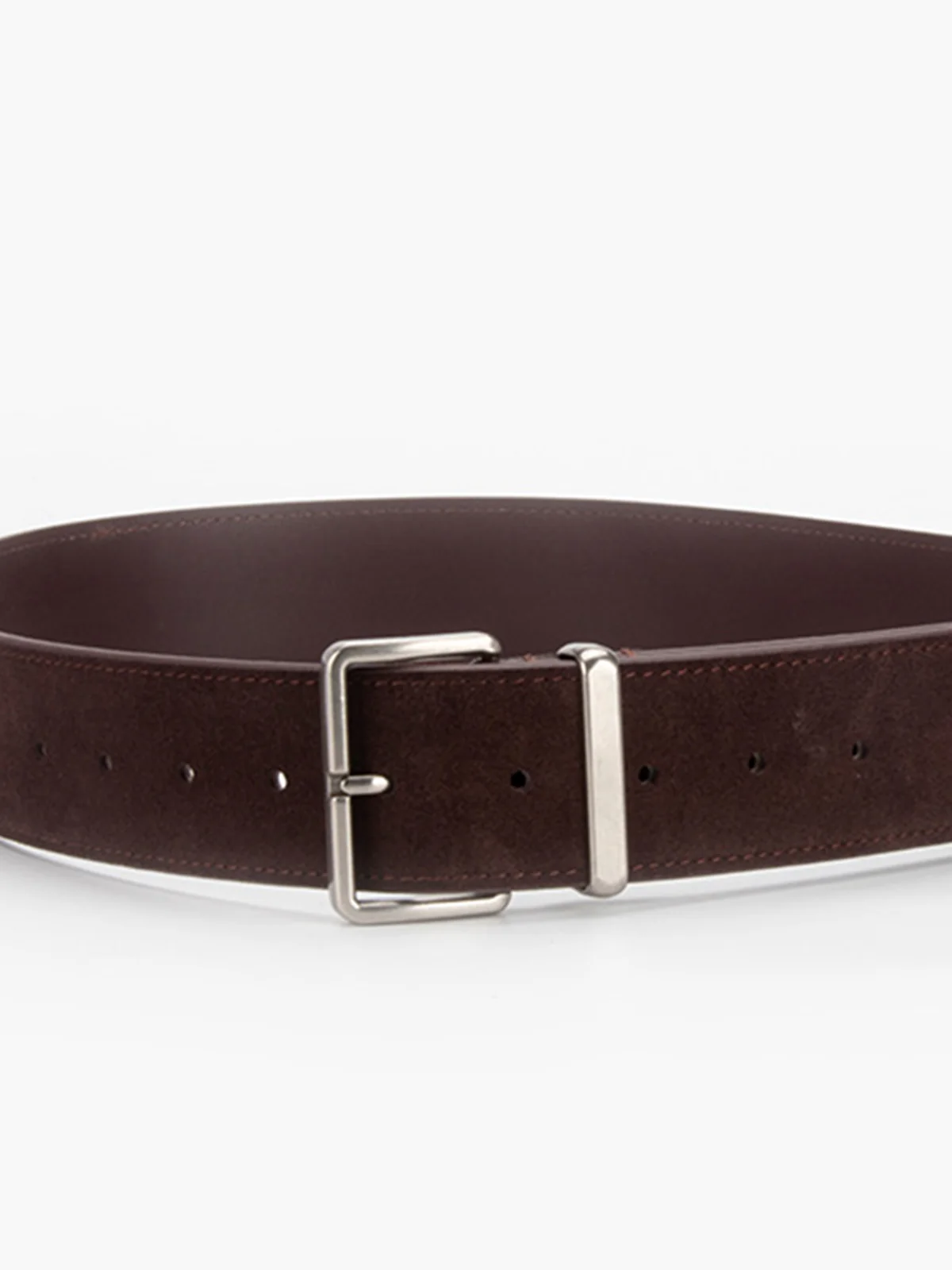 Suede Wide Buckle Belt - Image 3