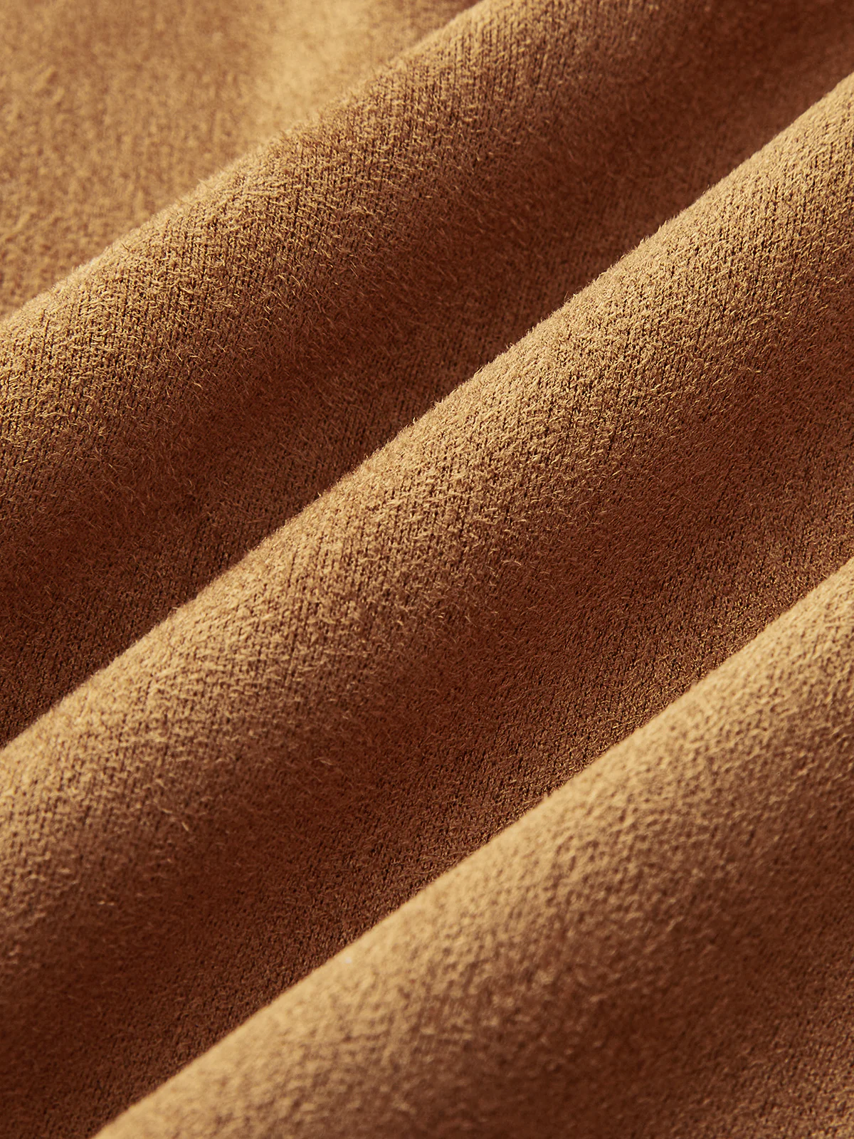 Suede Effect Zipper Wrap Skirt - Image 9