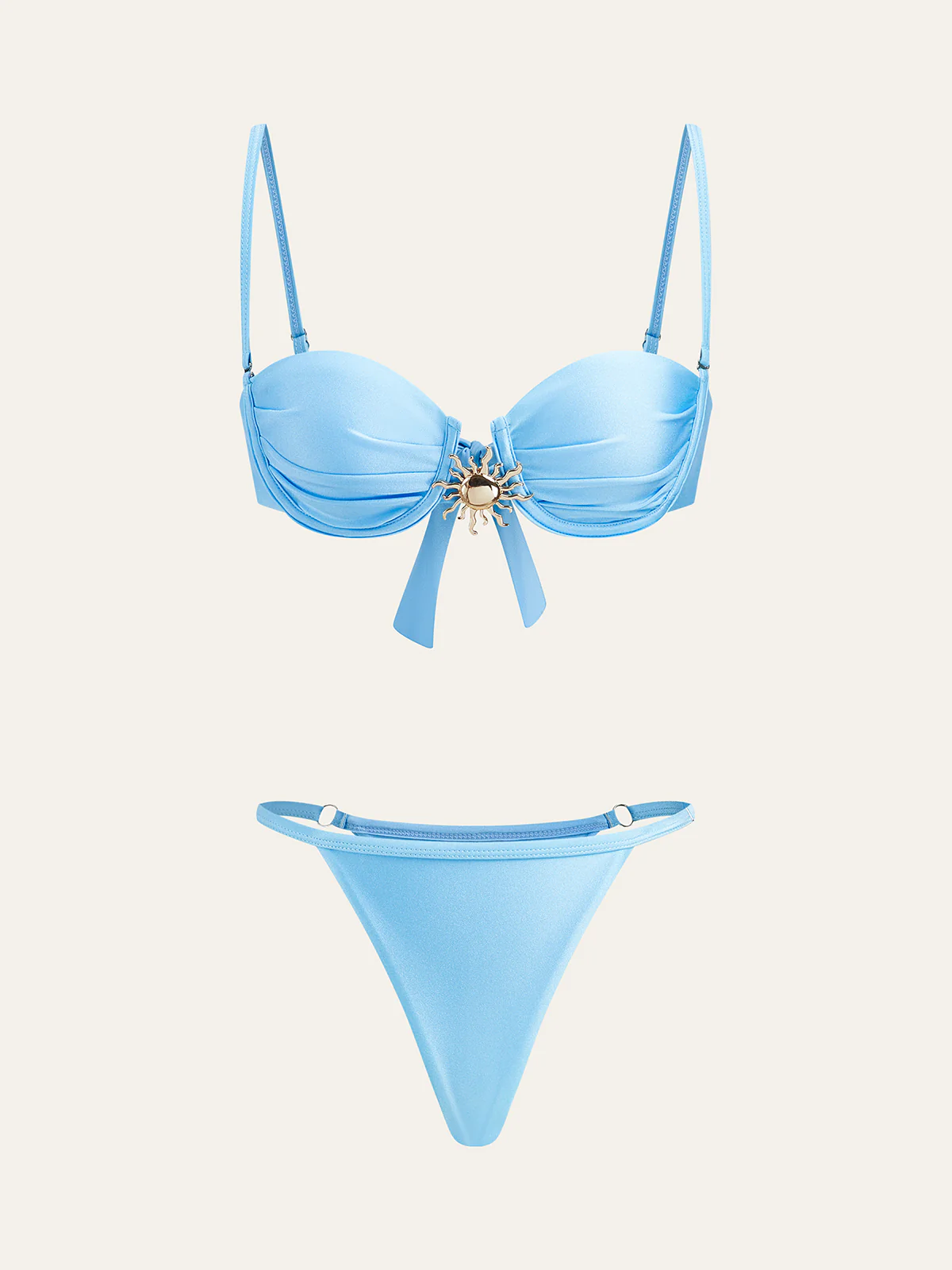 Sunshine Charm Bikini Set With Cover-Up Skirt - Image 3