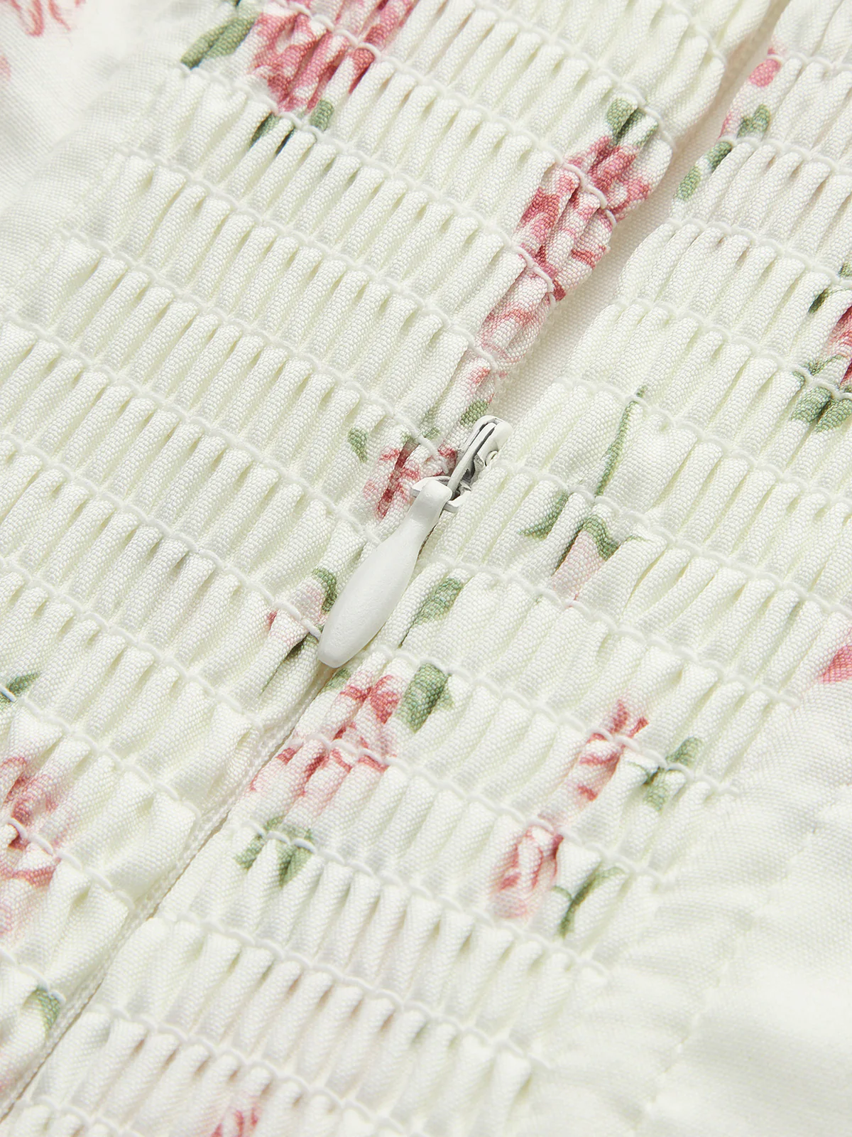 Sweetheart Lace Panel Floral Dress - Image 3