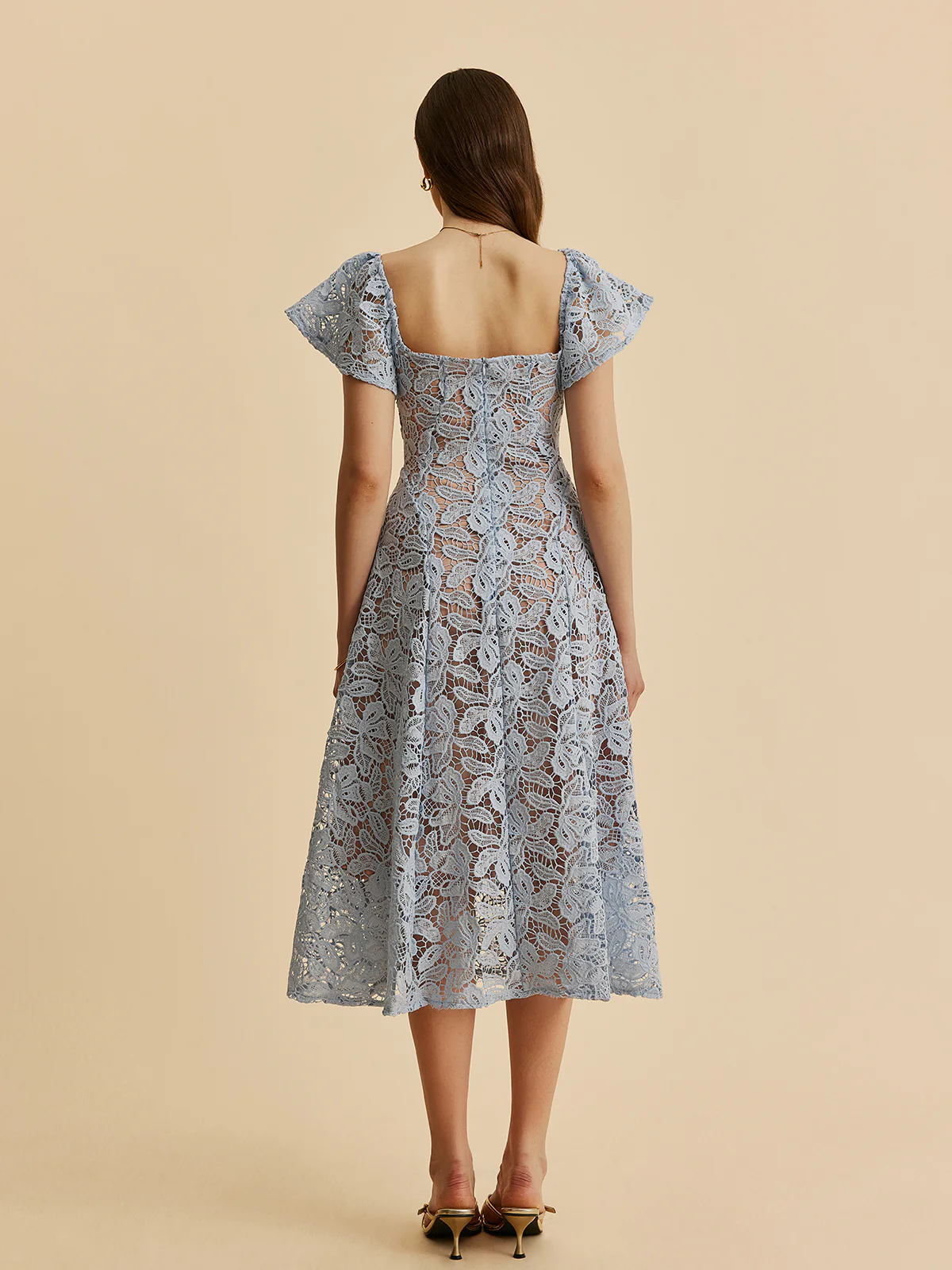 Sweetheart Neck Lace Dress - Image 6