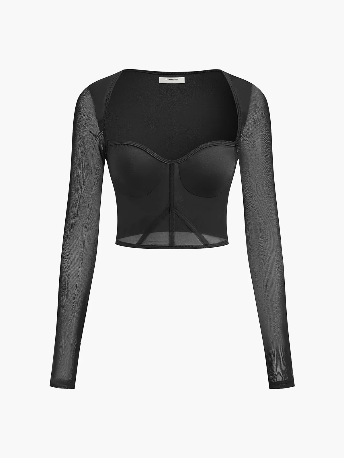 Sweetheart Skinny Sheer Mesh Top - Image 3