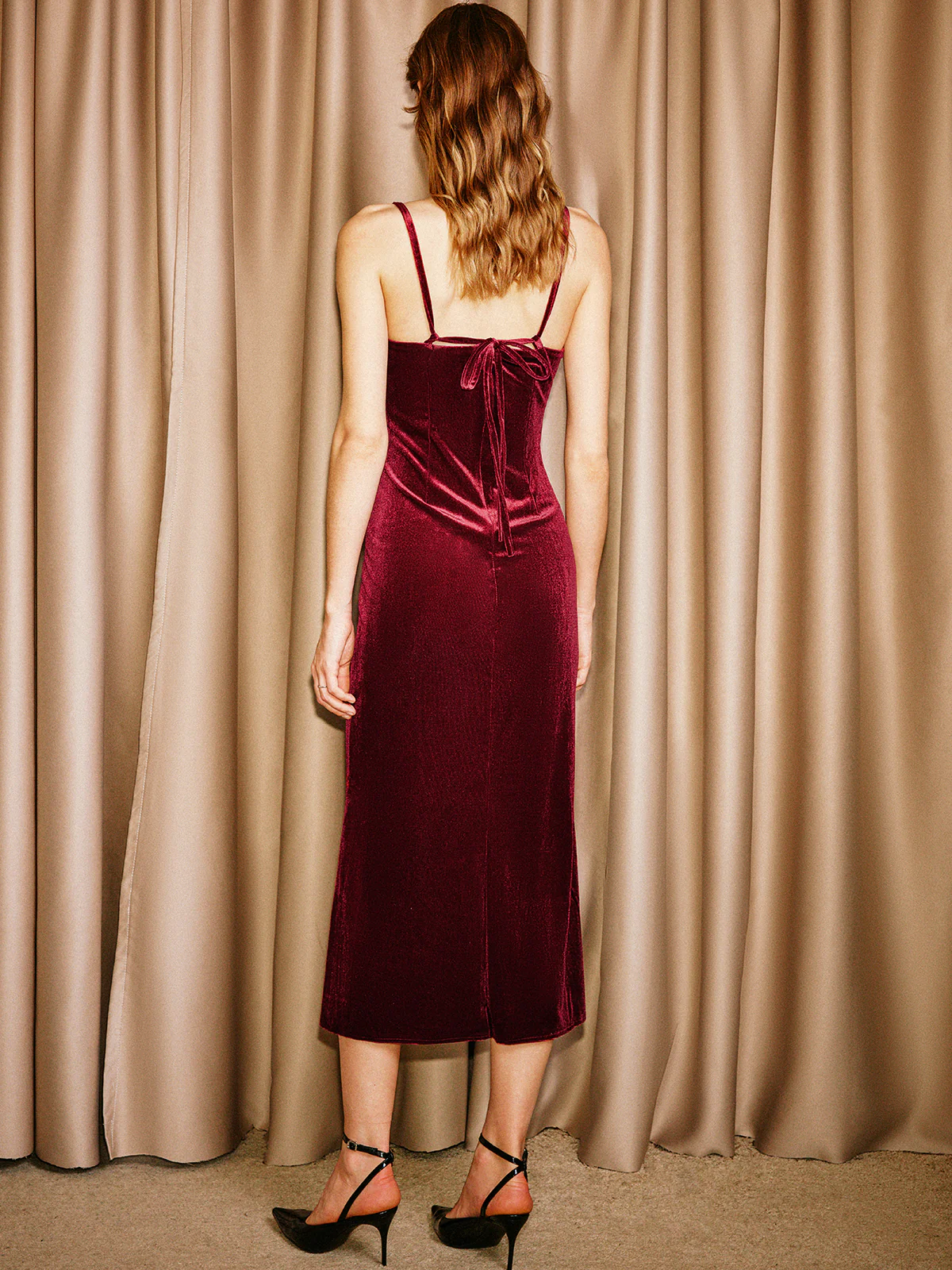 Sweetheart Velvet Cami Dress - Image 5