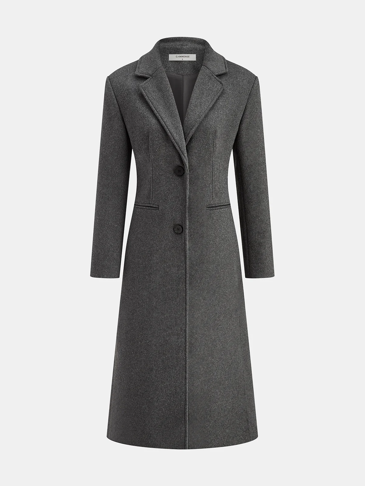 Tailored Wool Blend Longline Coat