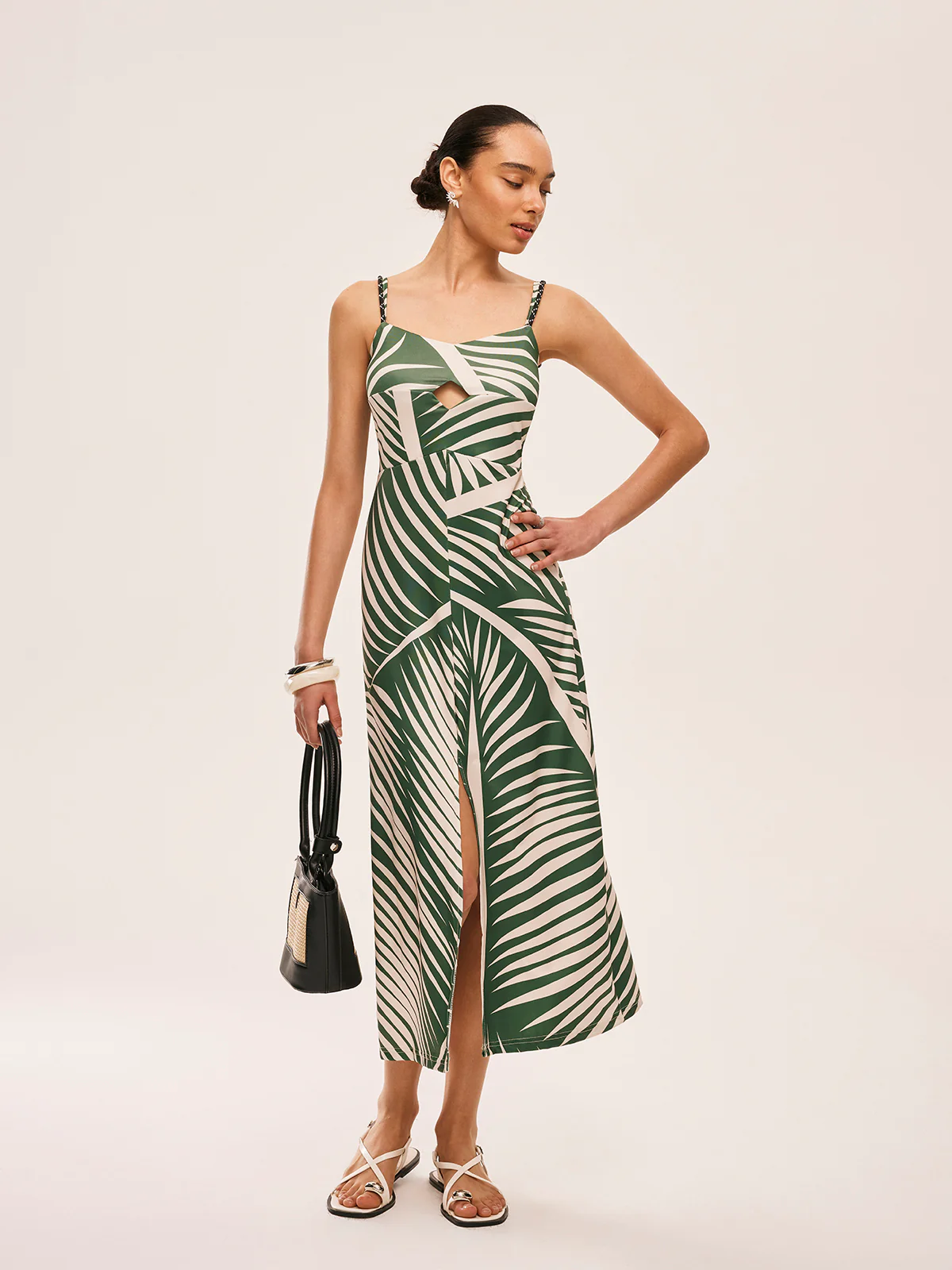 Tassel Detail Slit Cami Dress - Image 3
