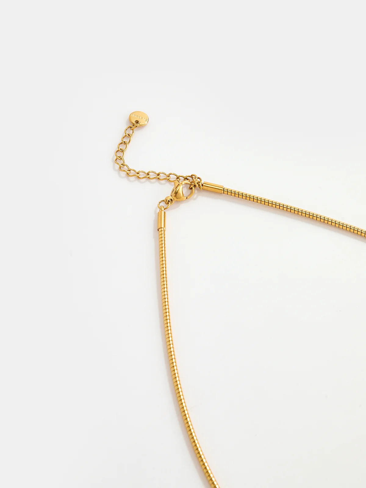 Teardrop Pendant Snake Chain Necklace - Image 3