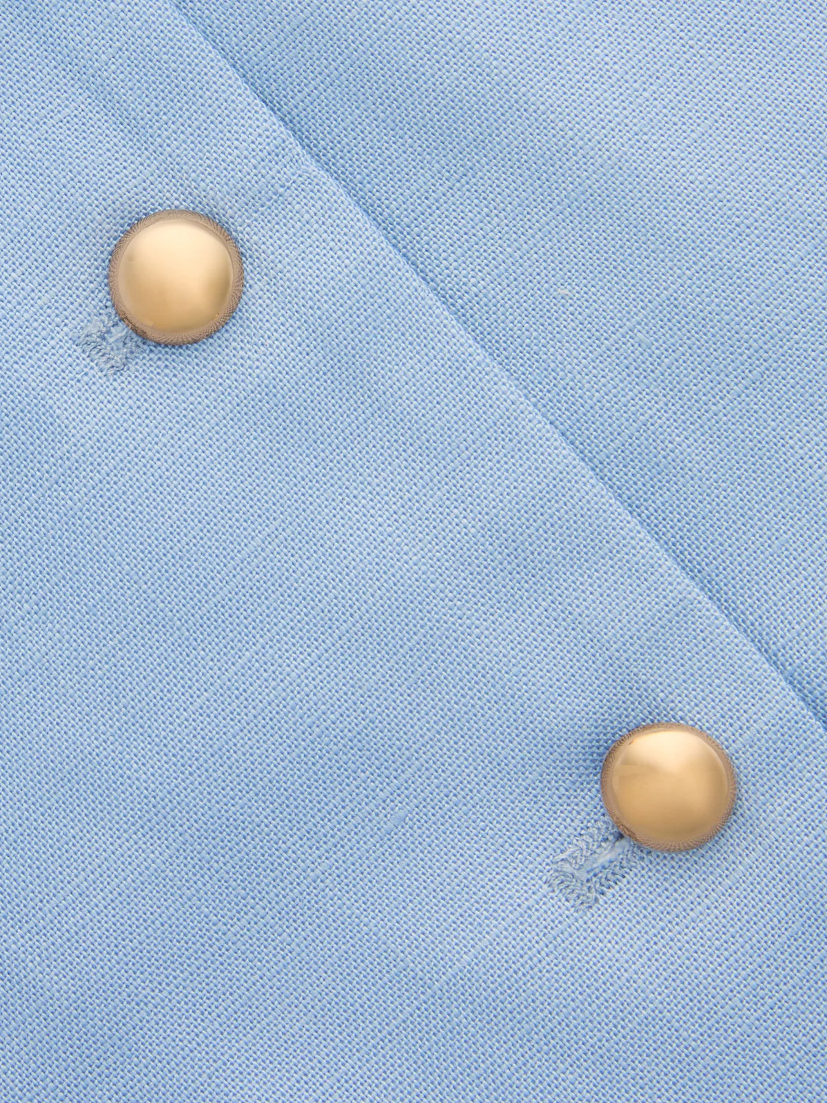 Tencel Blend Halter Buttoned Vest & Shorts Set - Image 7