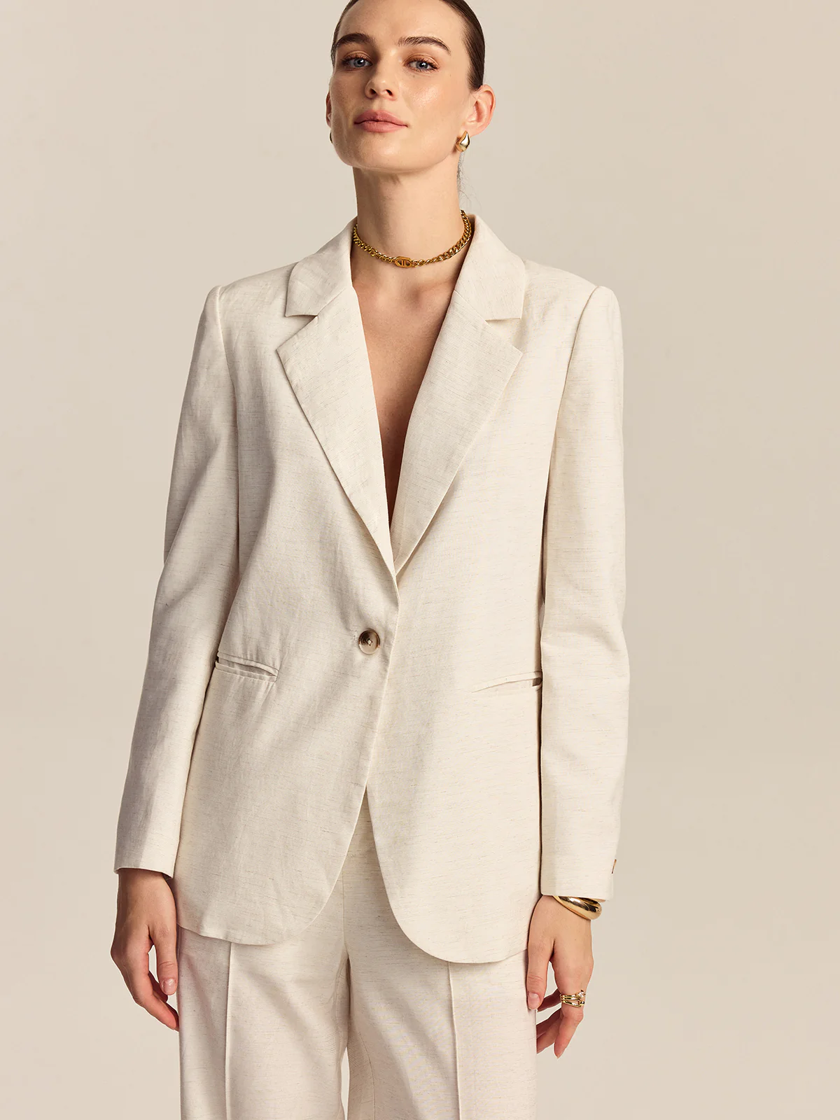 Tencel-Linen Blend Blazer - Image 5
