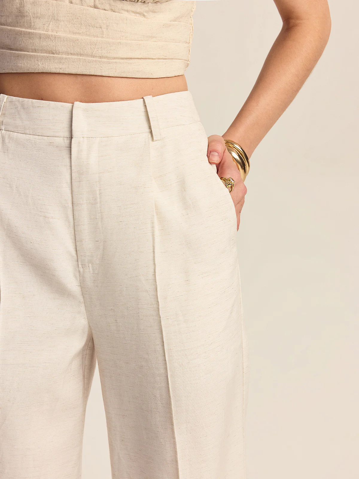 Tencel-Linen Blend Trousers - Image 6