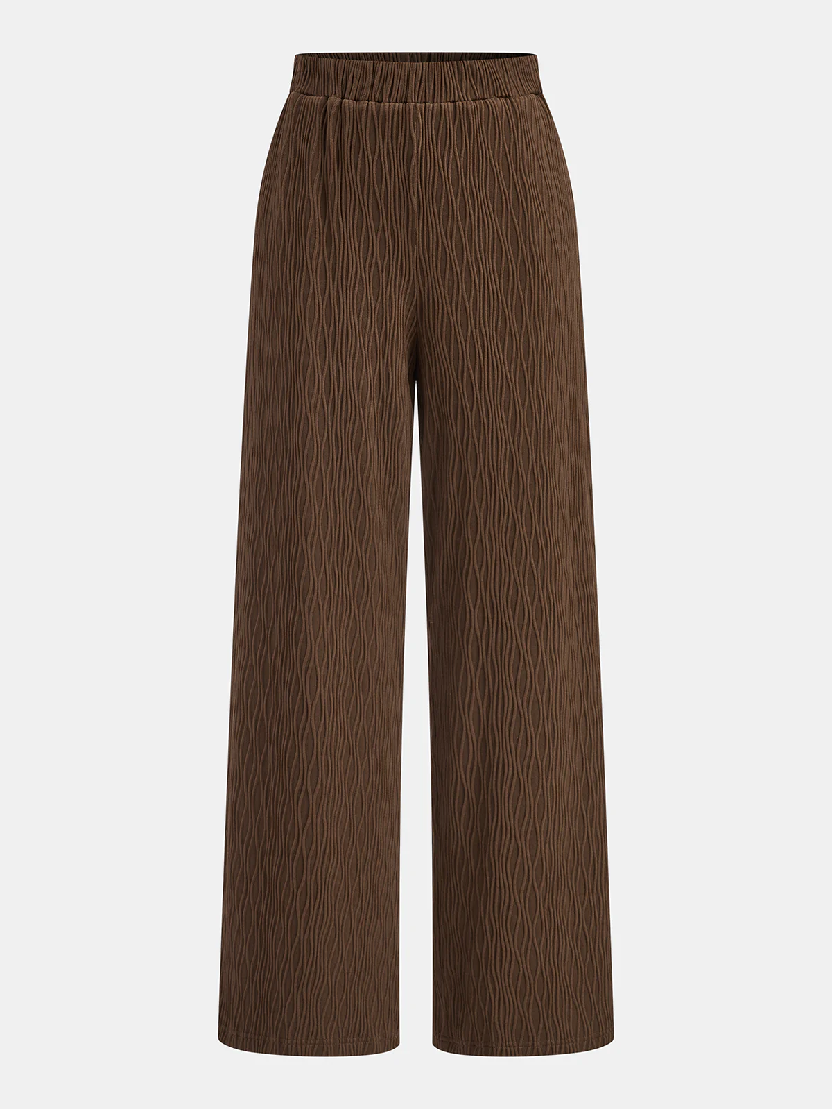 Textured Asymmetric Top and Pants Set - Image 4