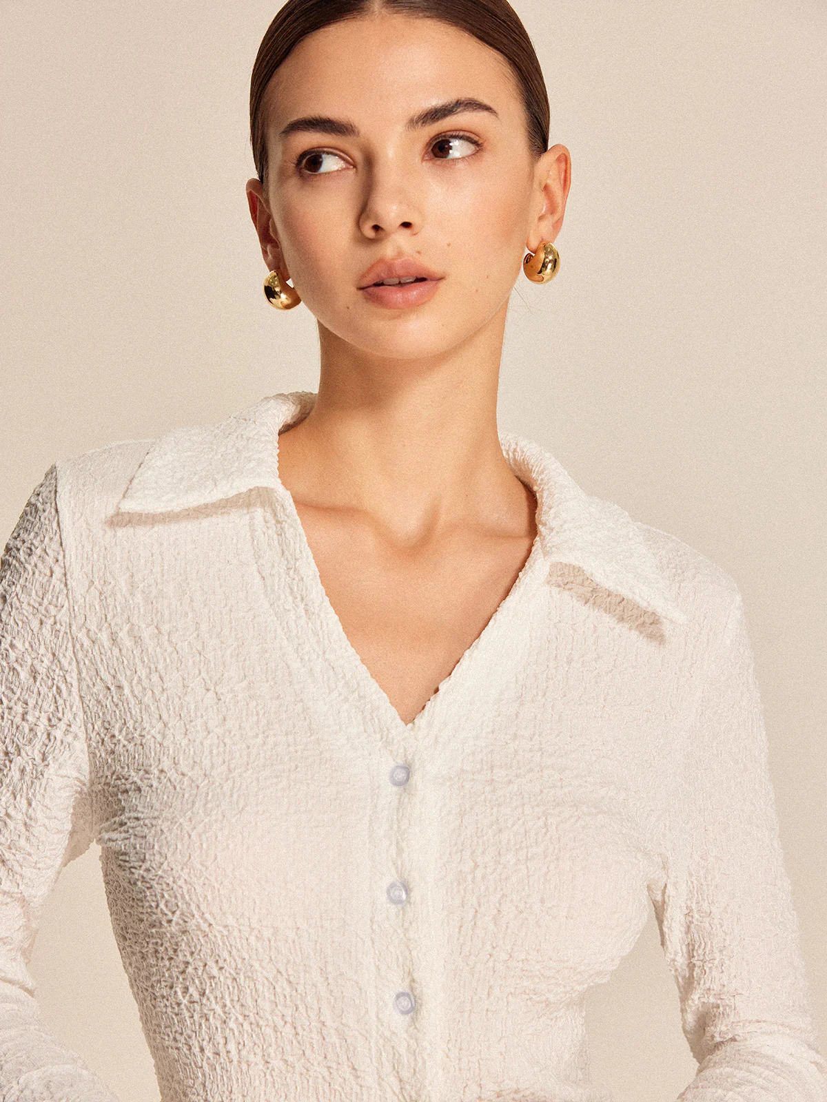 Textured Button-Down Shirt - Image 3