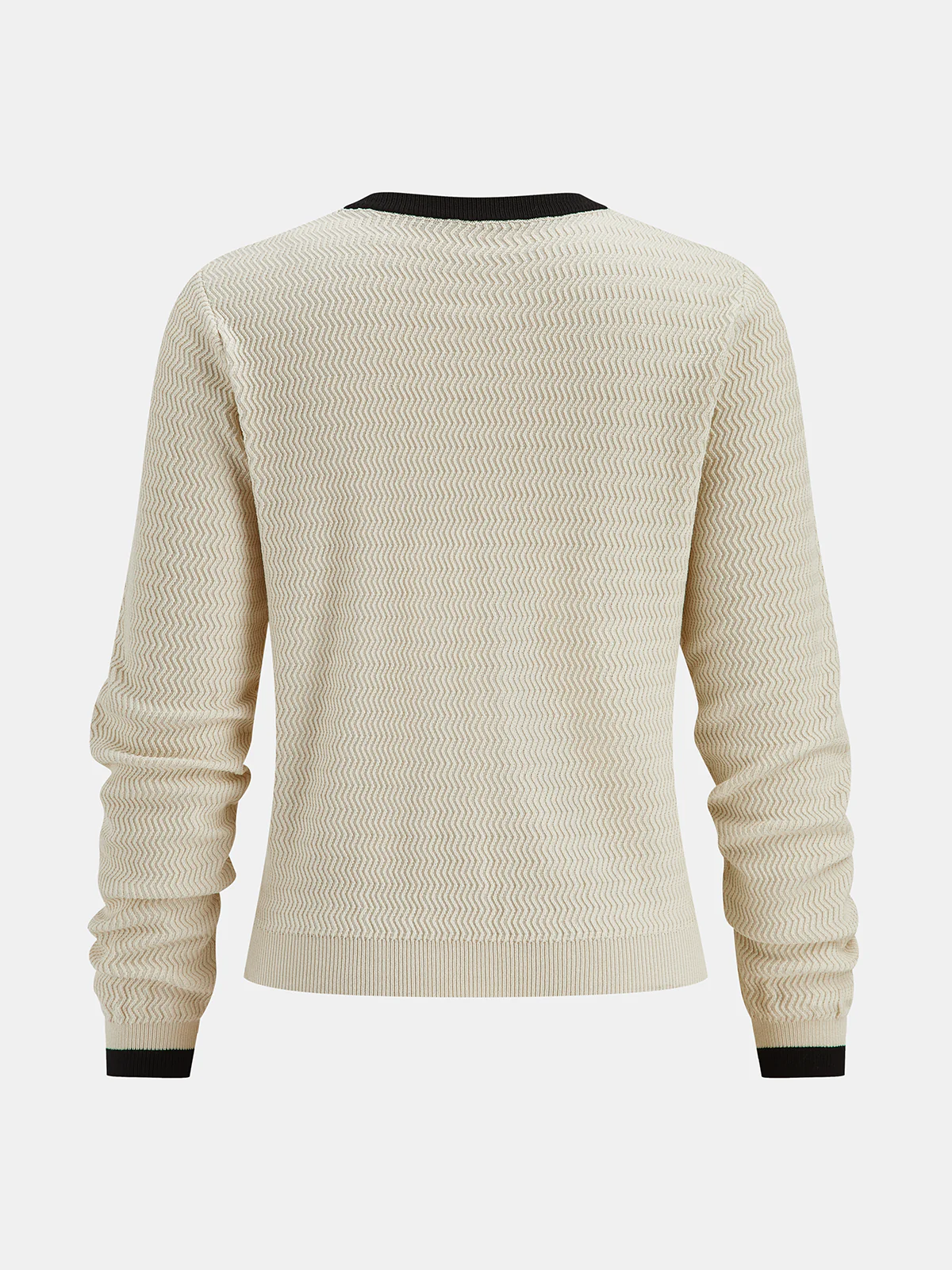 Textured Chevron Knit Pocketed Sweater Co-ords - Image 3