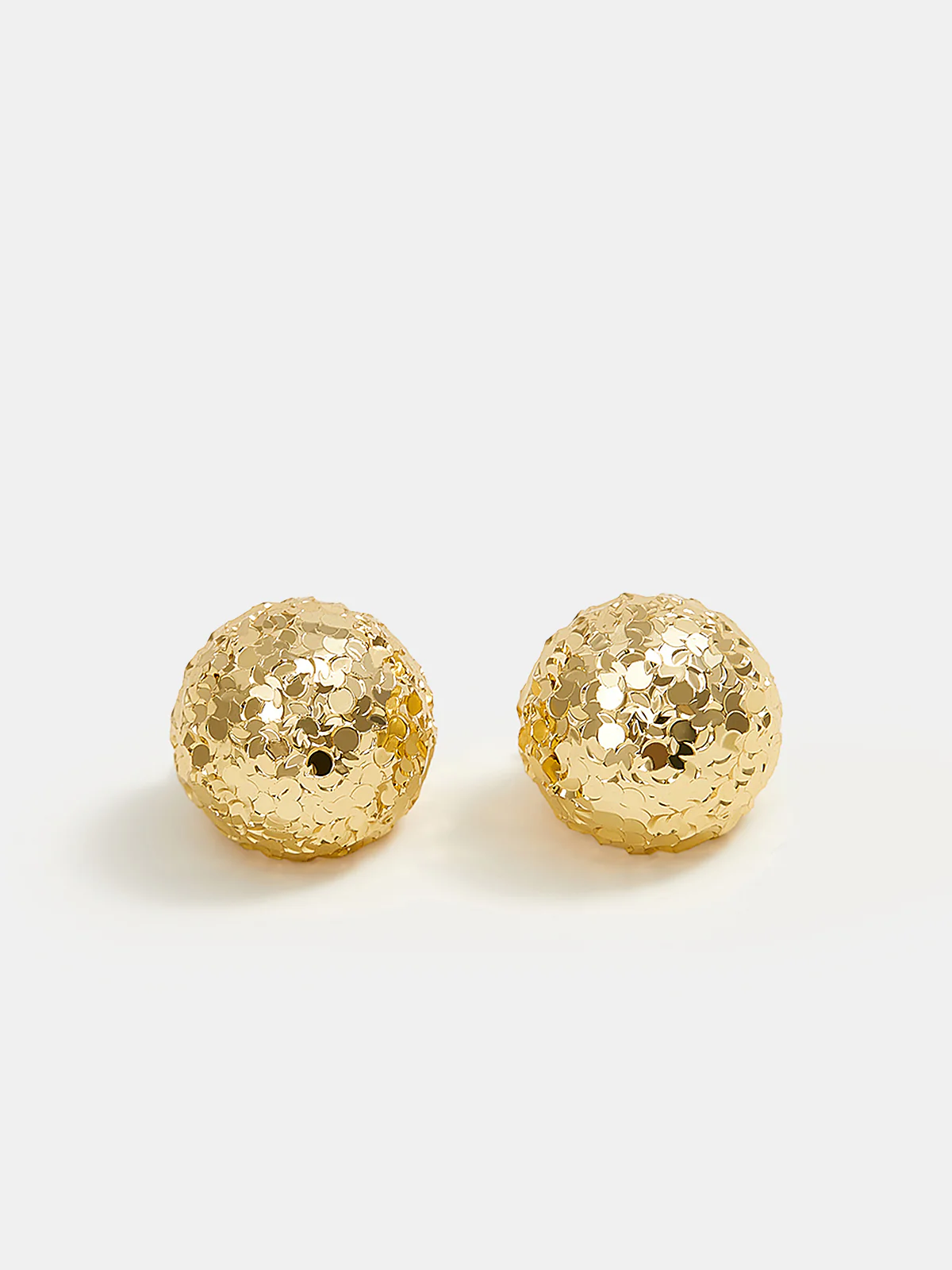 Textured Gold-Tone Hoop Earrings - Image 3