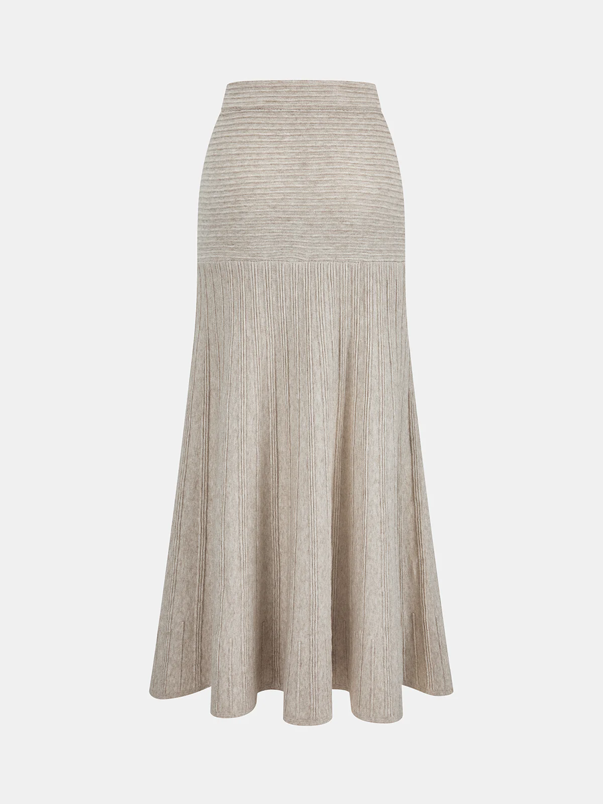 Textured Knit A-Line Midi Skirt - Image 2