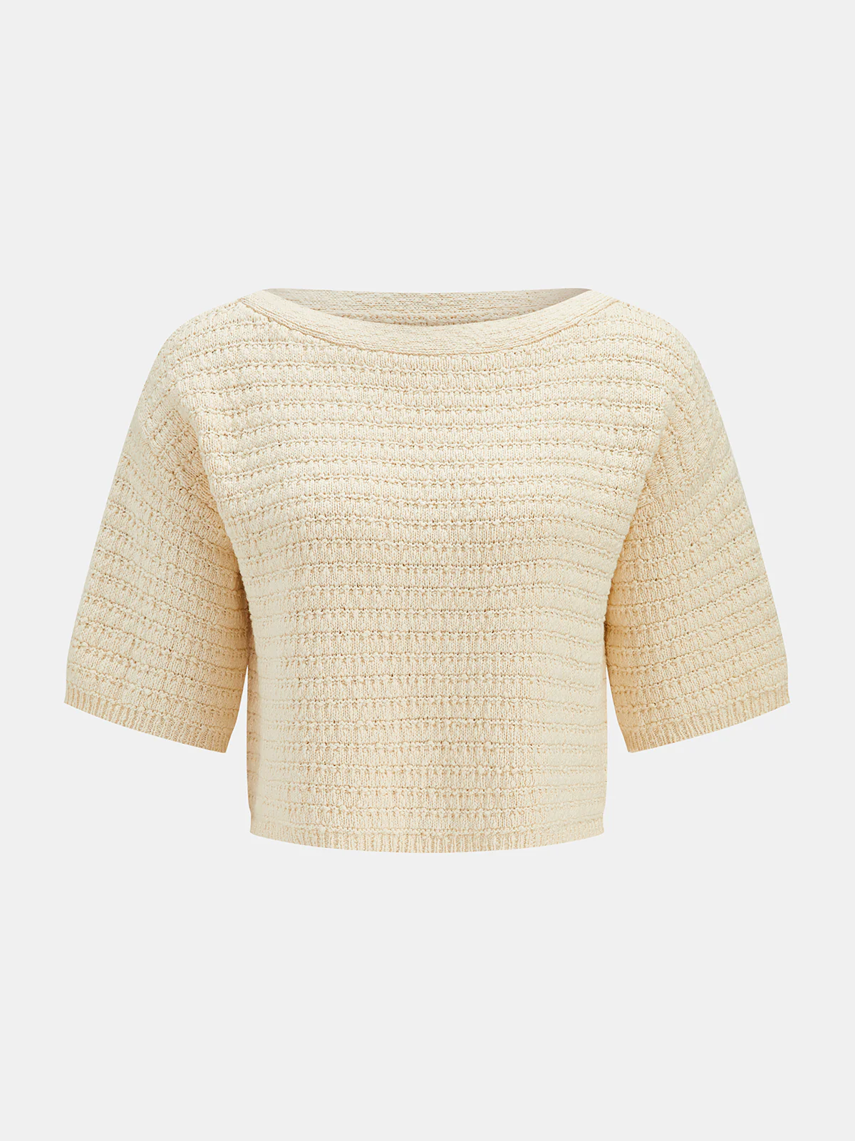 Textured Knit Short Sleeve Top & Shorts Set - Image 2