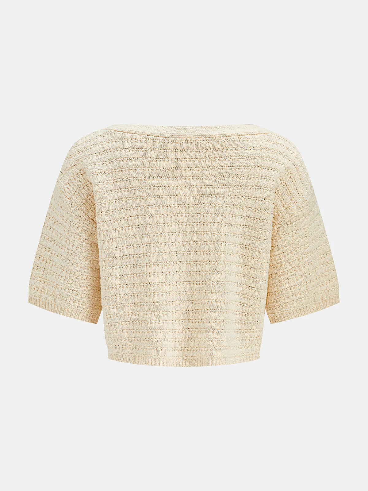 Textured Knit Short Sleeve Top & Shorts Set - Image 3