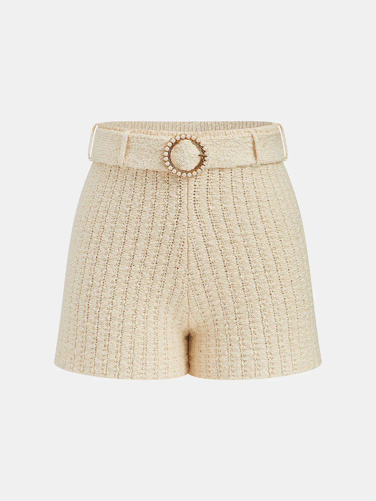 Textured Knit Short Sleeve Top & Shorts Set - Image 4