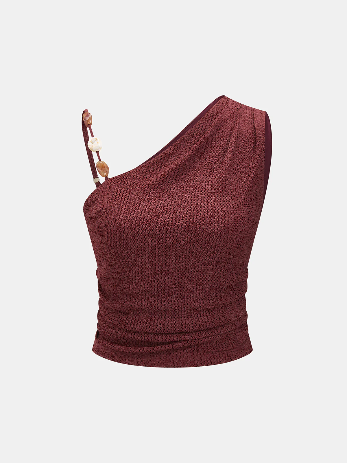 Textured One-Shoulder Top & Midi Skirt Set - Image 3