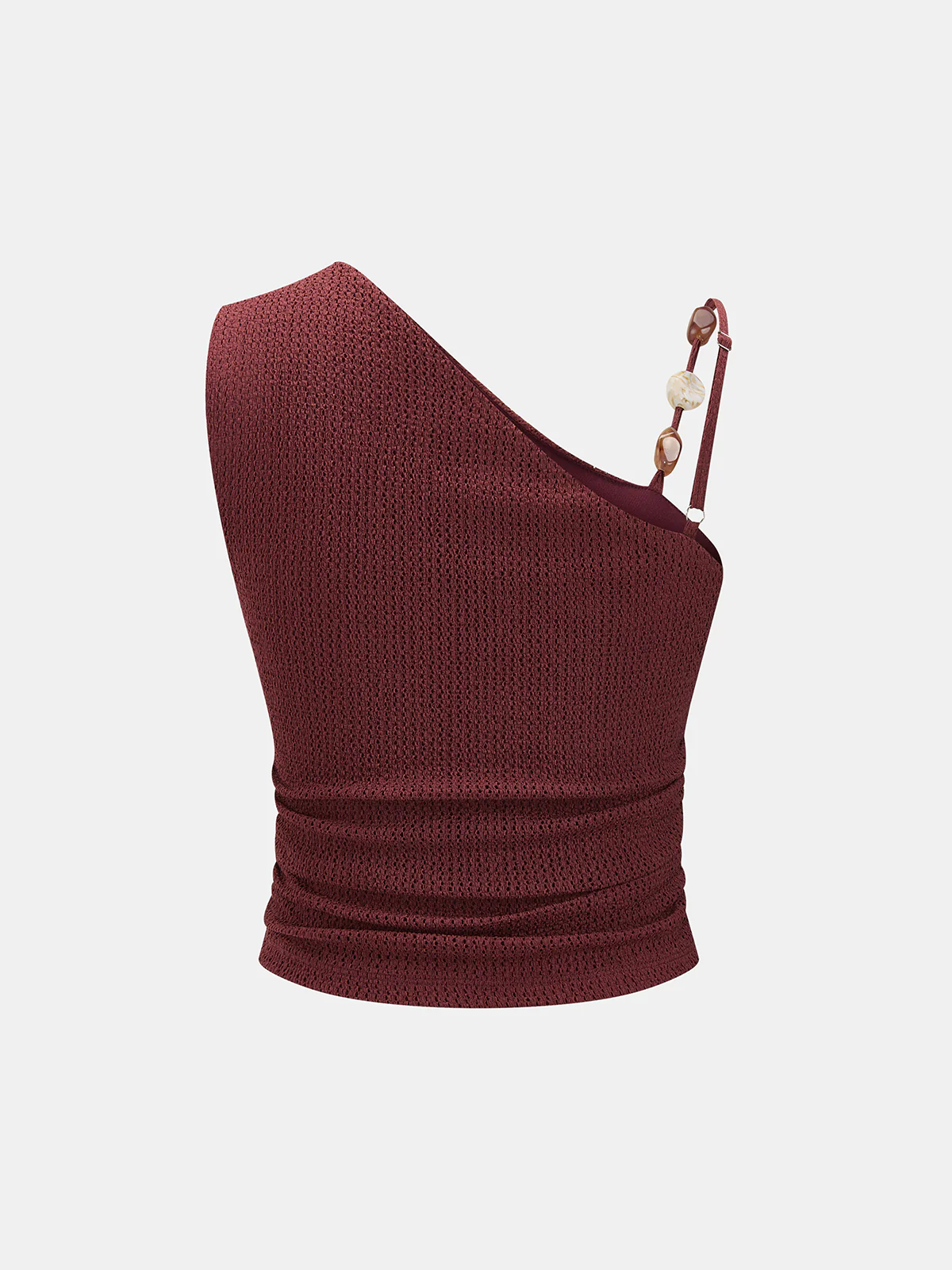 Textured One-Shoulder Top & Midi Skirt Set - Image 4