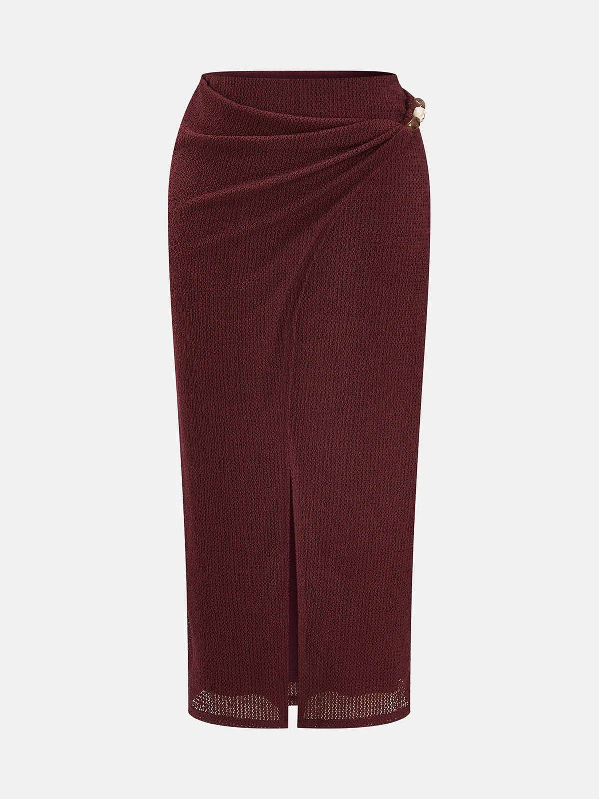 Textured One-Shoulder Top & Midi Skirt Set - Image 5