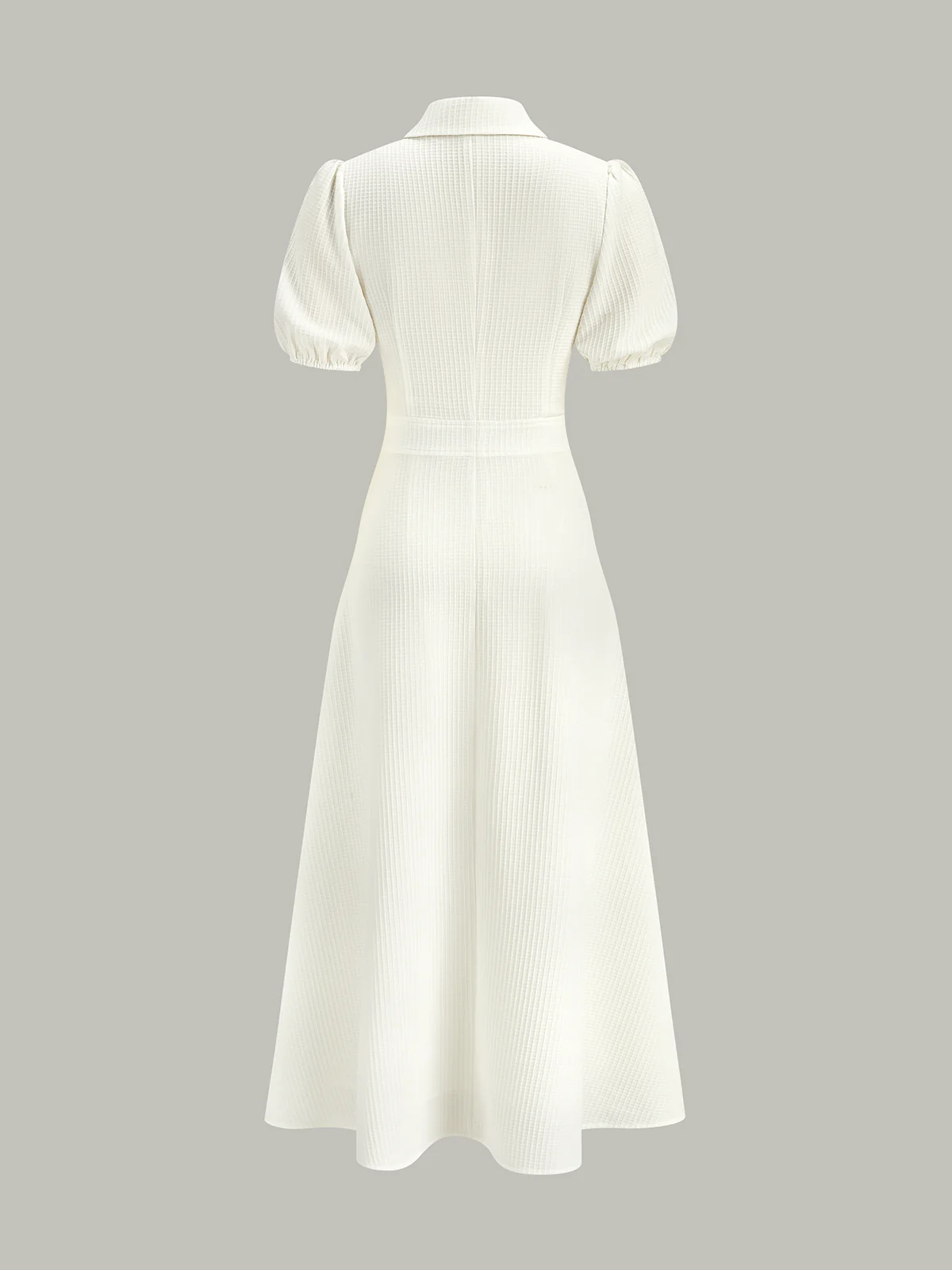 Textured Polo Neck Midi Dress - Image 3