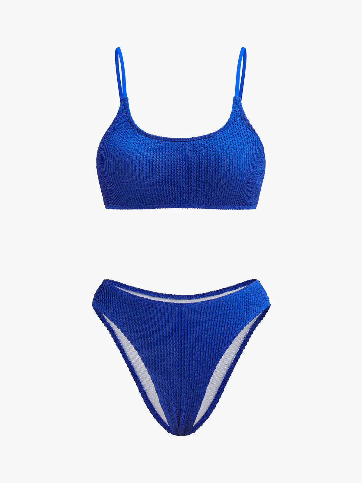 Textured Ribbed High-Cut Bikini Set - Image 7