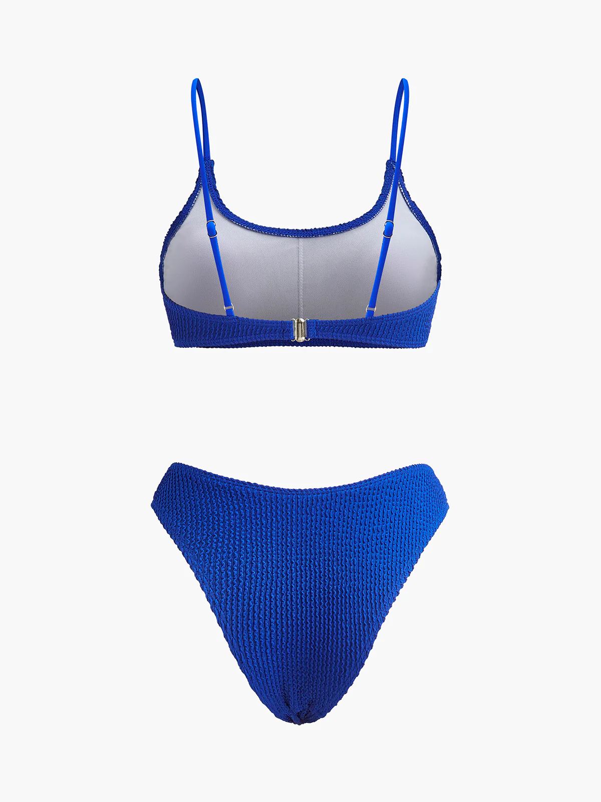 Textured Ribbed High-Cut Bikini Set - Image 8