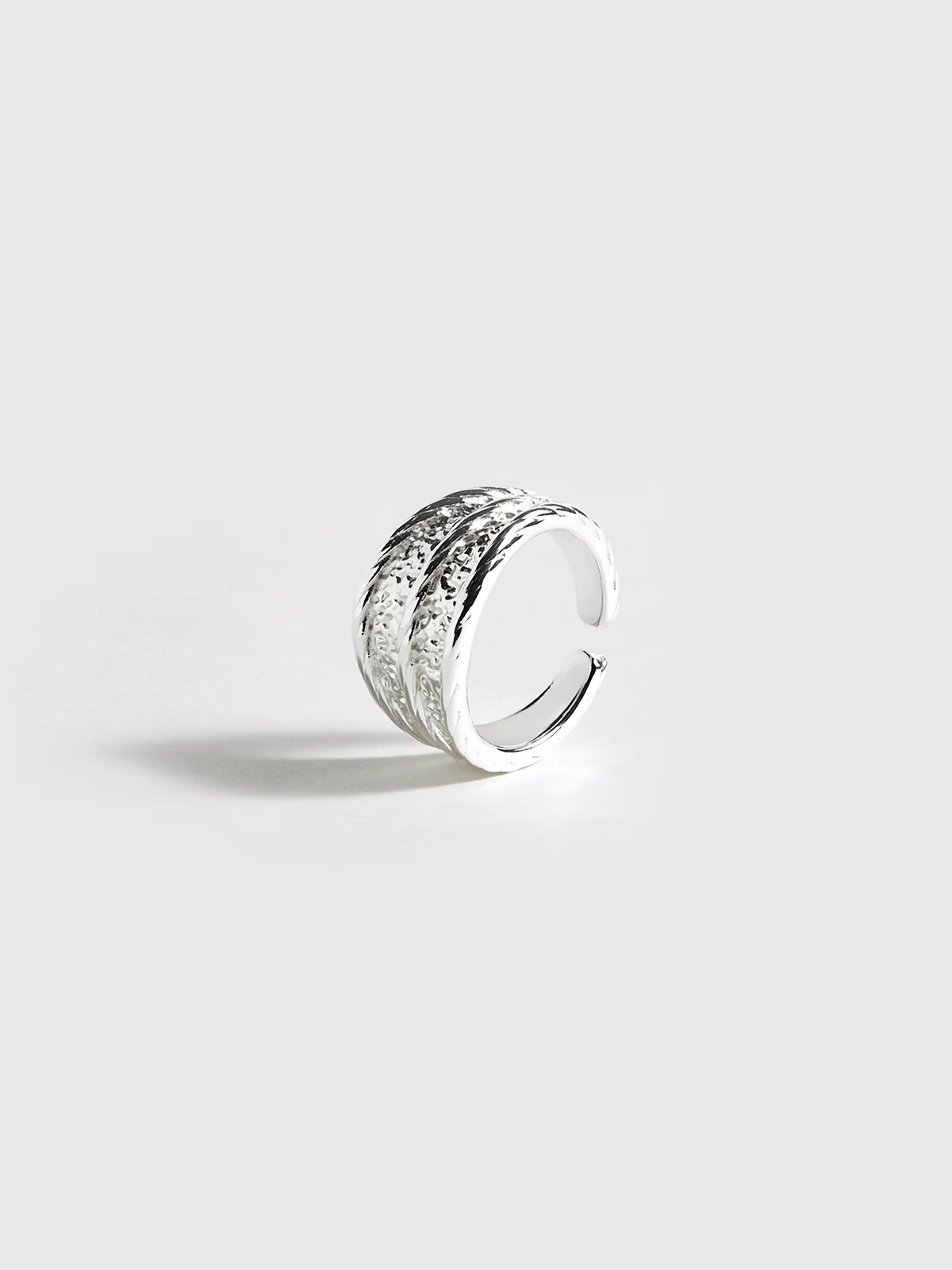 Textured Silver Ring - Image 4