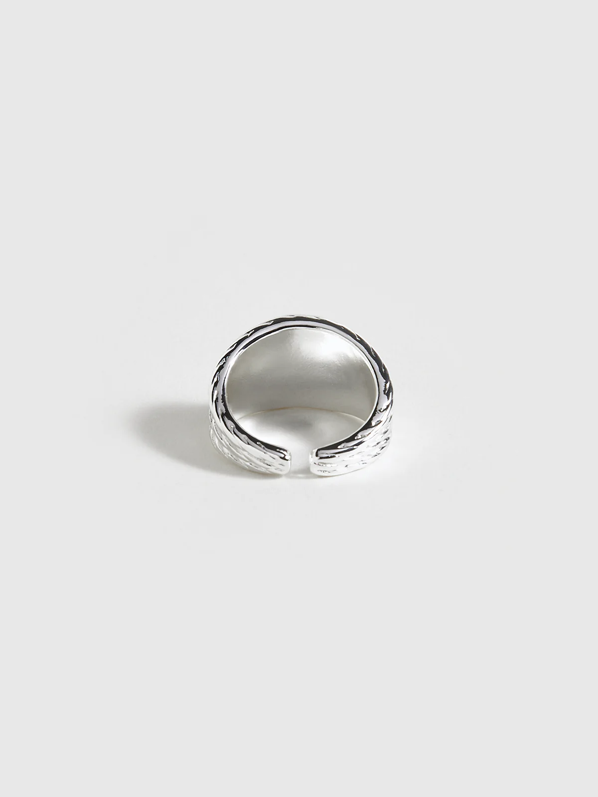 Textured Silver Ring - Image 5
