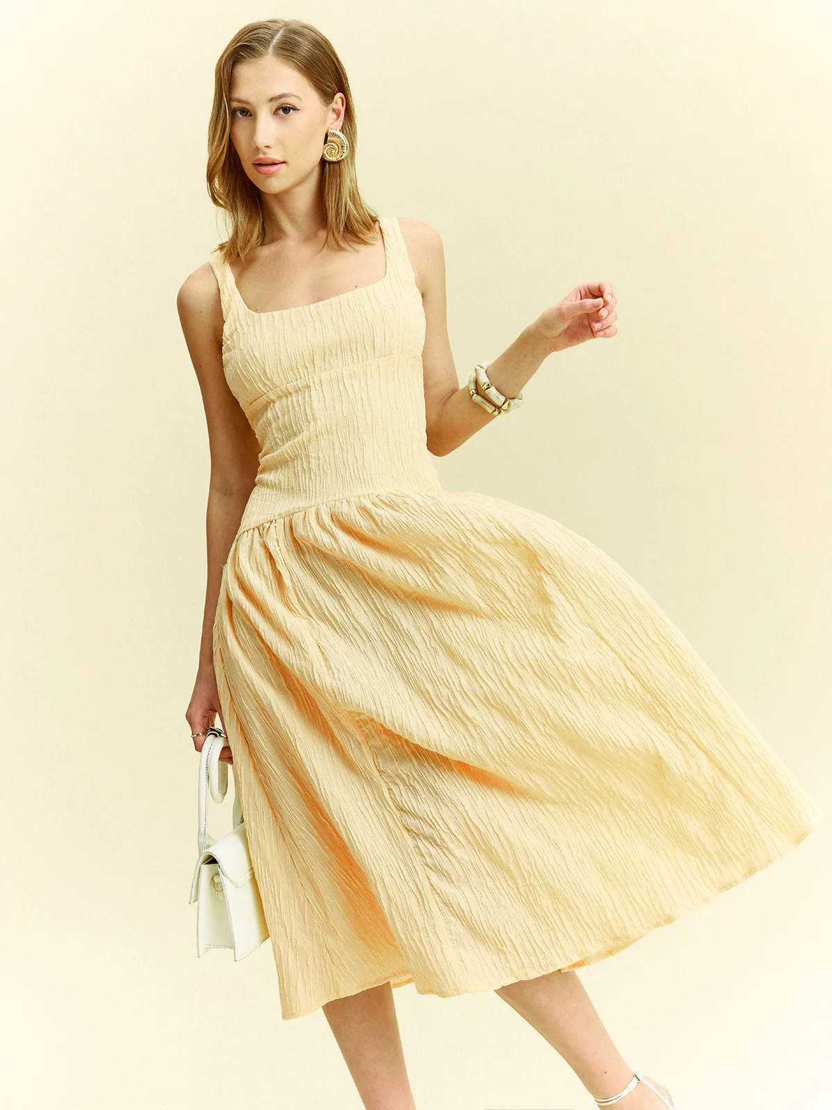 Textured Sleeveless Midi Dress - Image 2