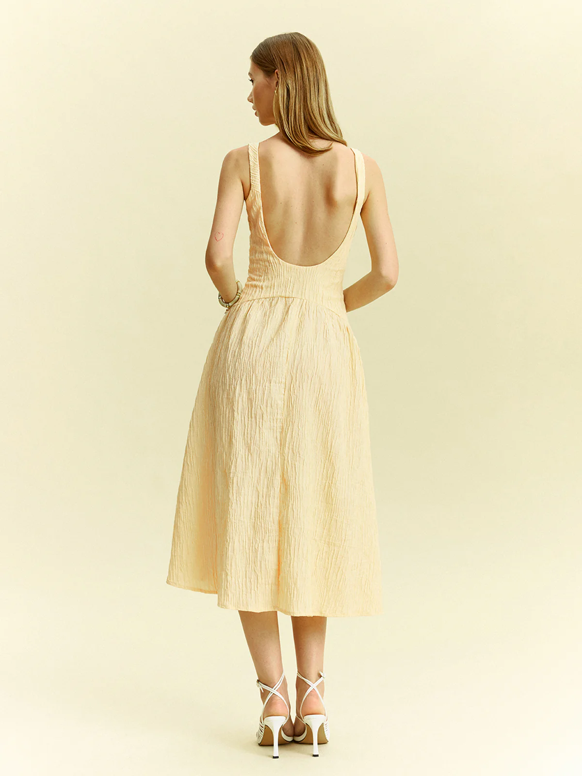 Textured Sleeveless Midi Dress - Image 6