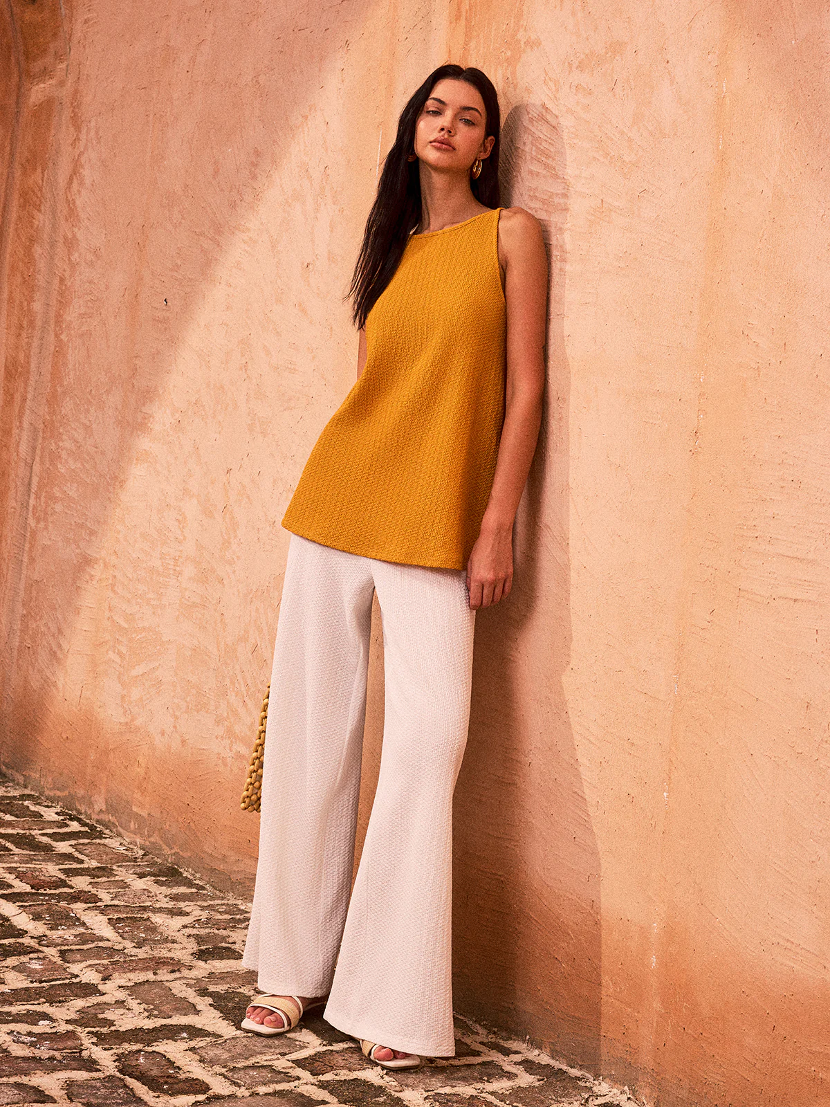 Textured Wide-Leg Knit Pants - Image 5