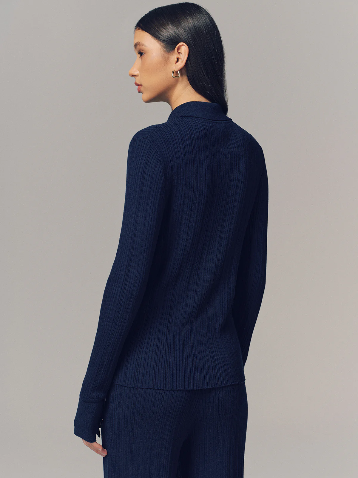 Textured Wool-Blend Collared Cardigan - Image 6