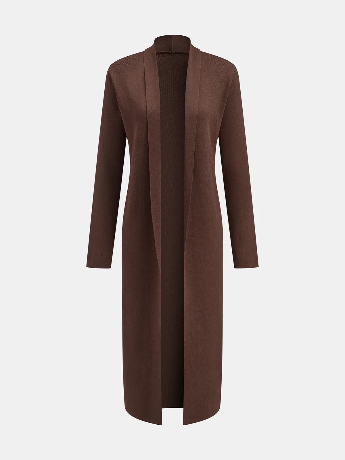 Three-Piece Knit Turtleneck Top Cardigan Pants Set - Image 3