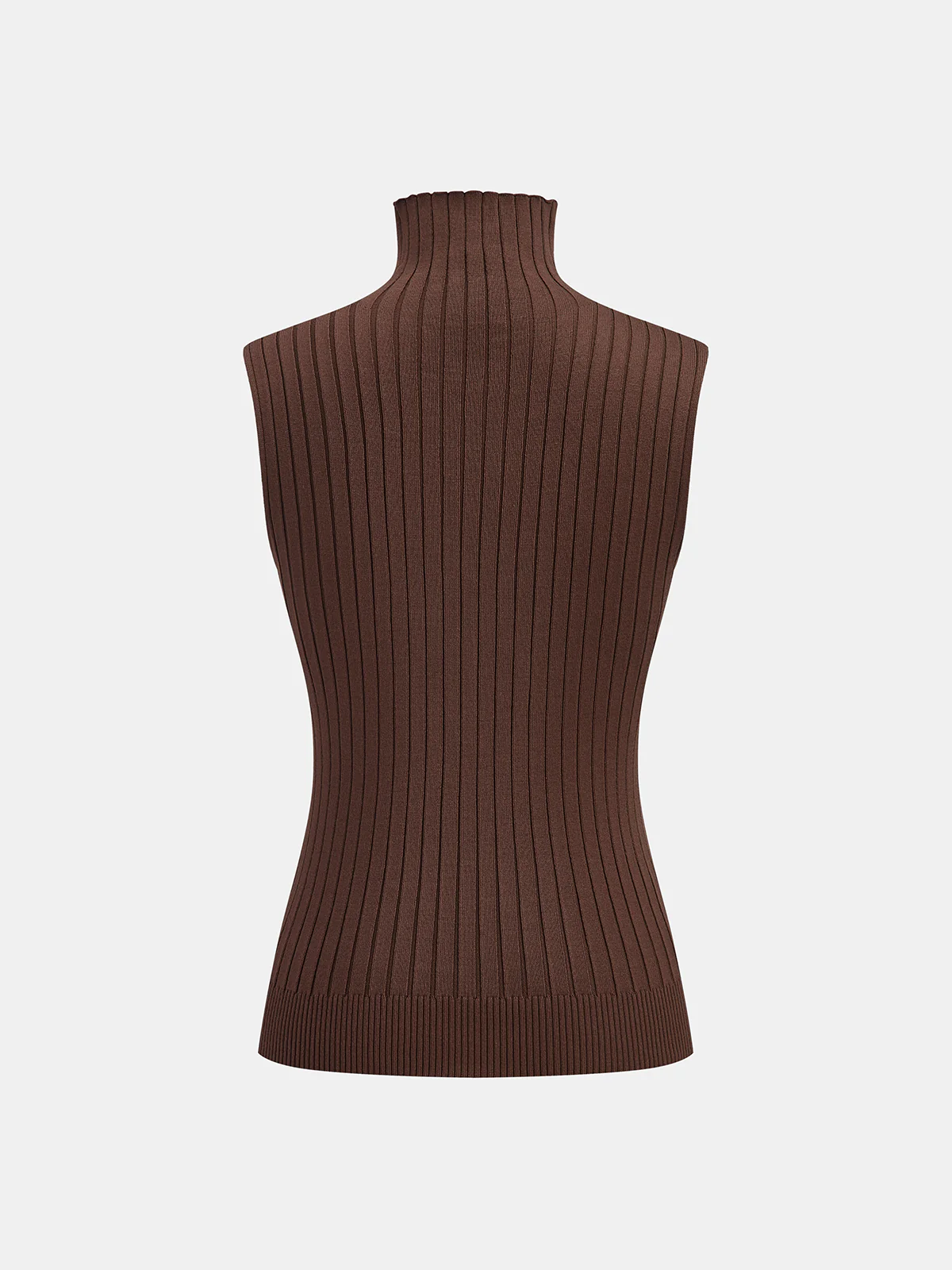 Three-Piece Knit Turtleneck Top Cardigan Pants Set - Image 5