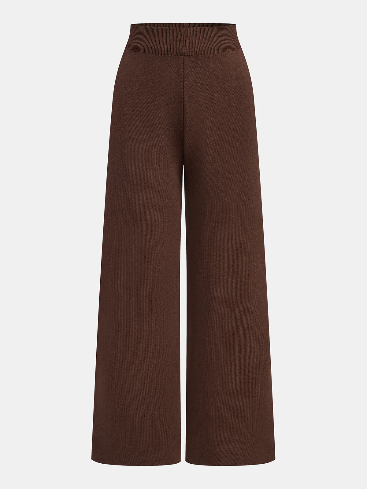 Three-Piece Knit Turtleneck Top Cardigan Pants Set - Image 6