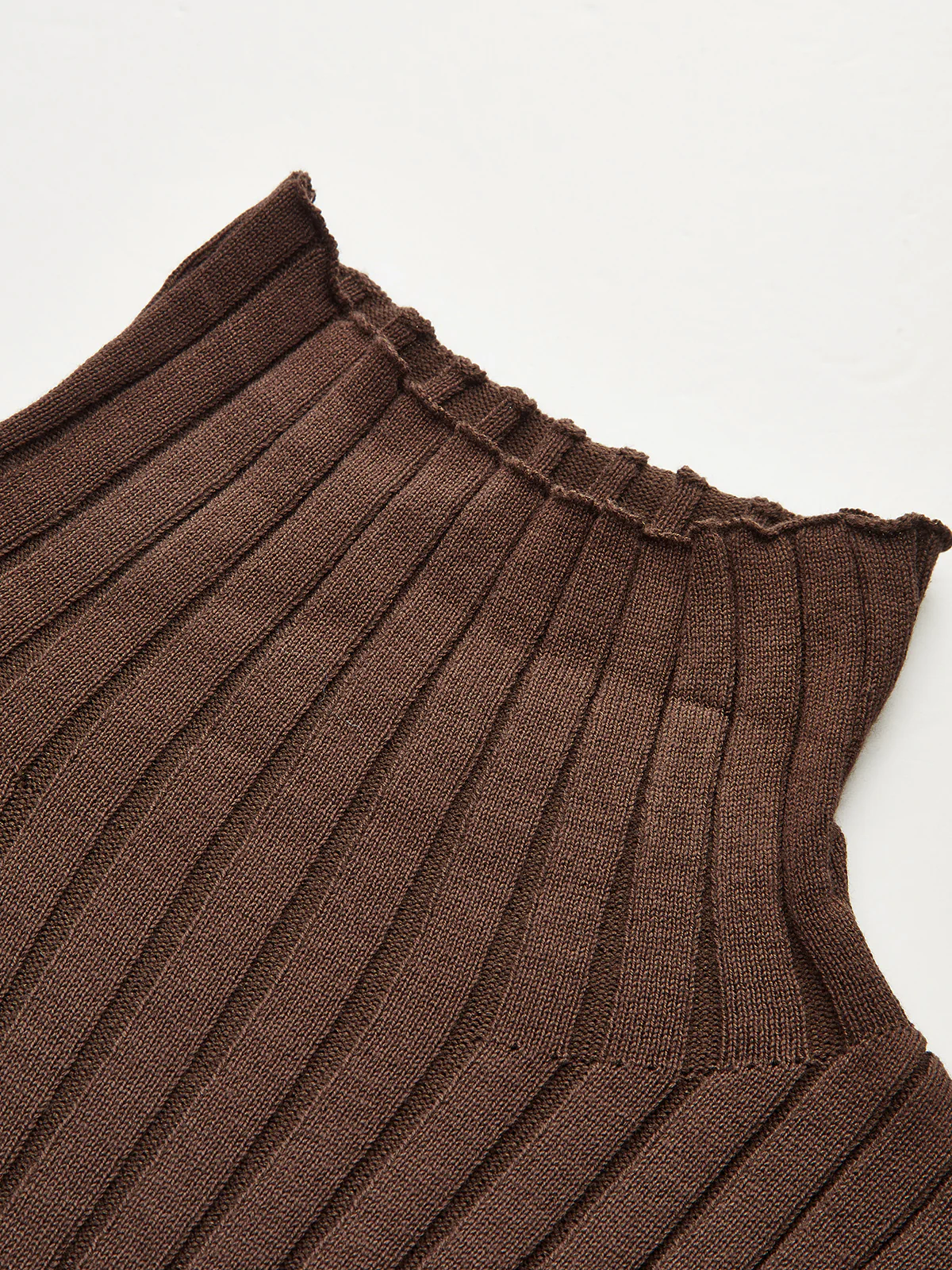 Three-Piece Knit Turtleneck Top Cardigan Pants Set - Image 9