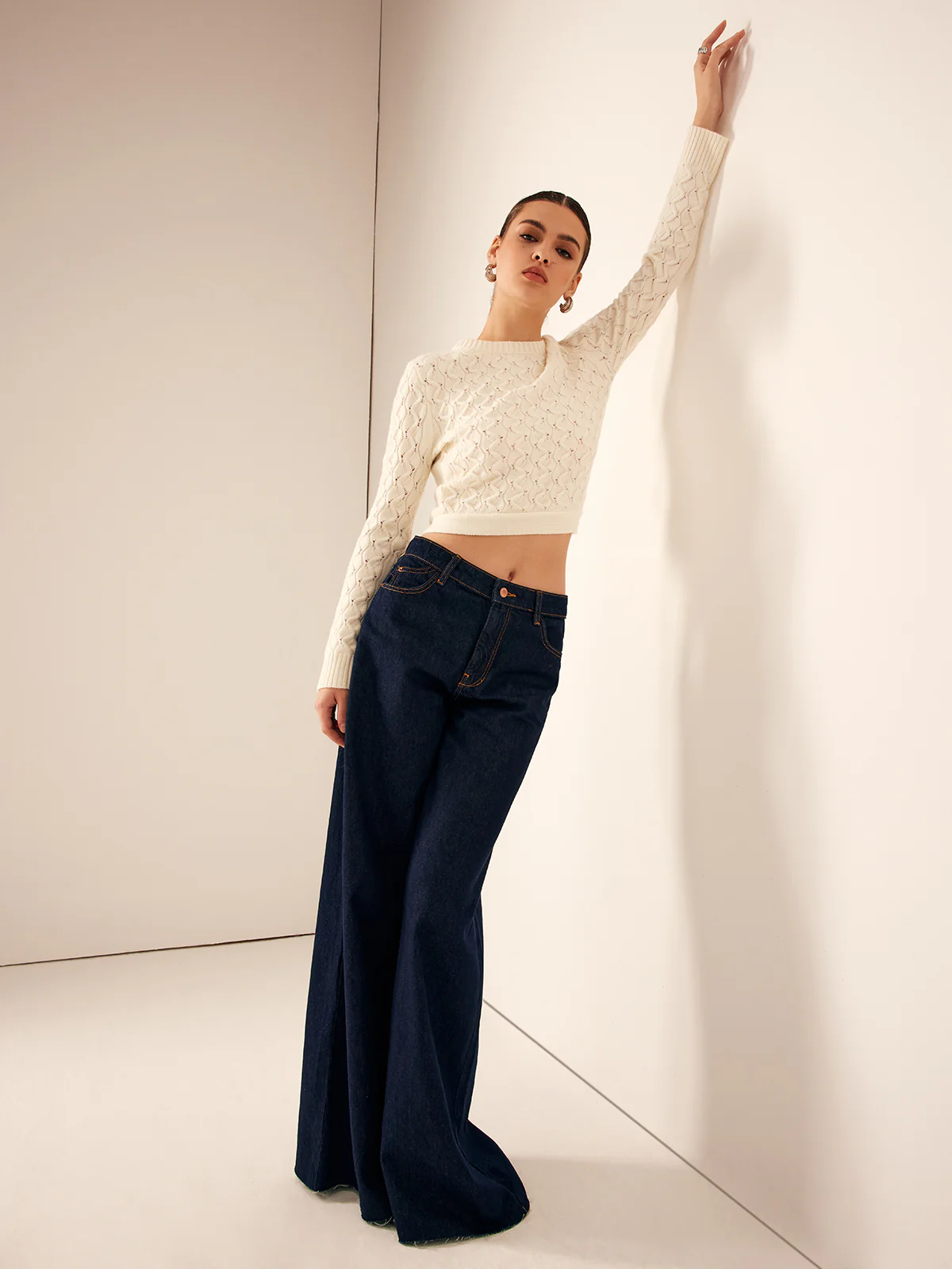 Tie Back Crop Sweater - Image 3