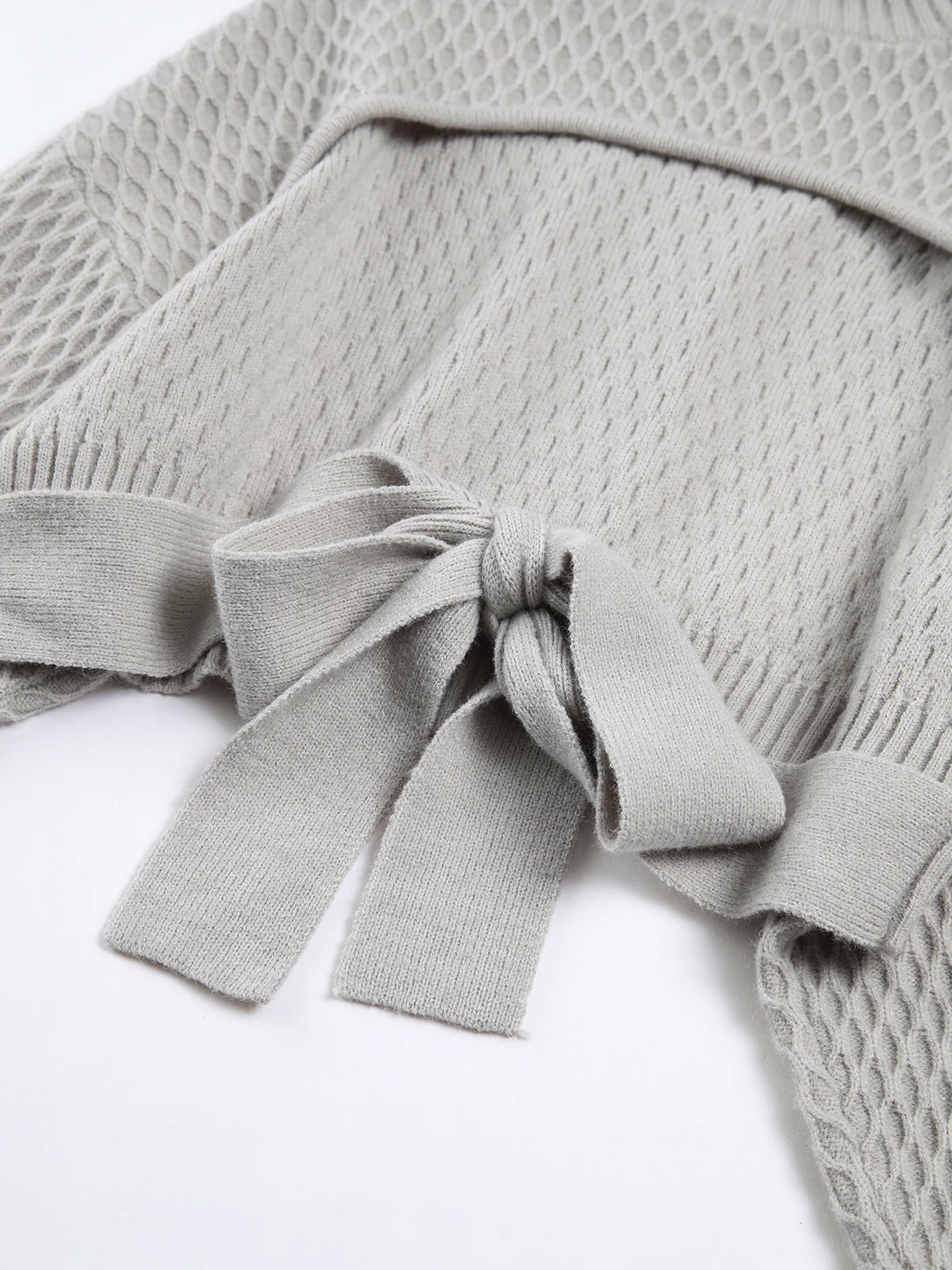 Tie Back Mock Neck Sweater - Image 7