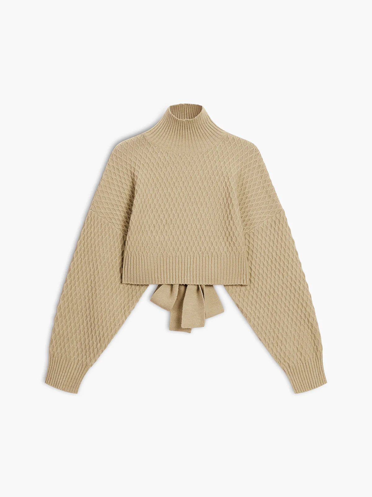 Tie Back Mock Neck Sweater - Image 9