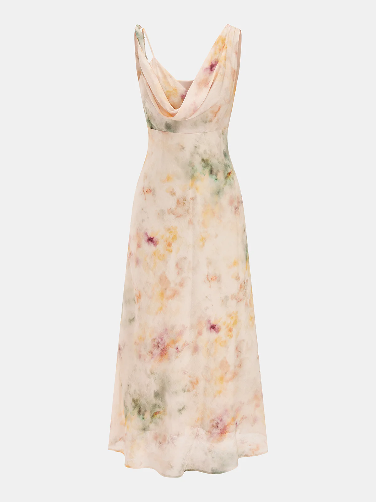 Tie Dye Cowl Neck Sleeveless Maxi Dress - Image 2