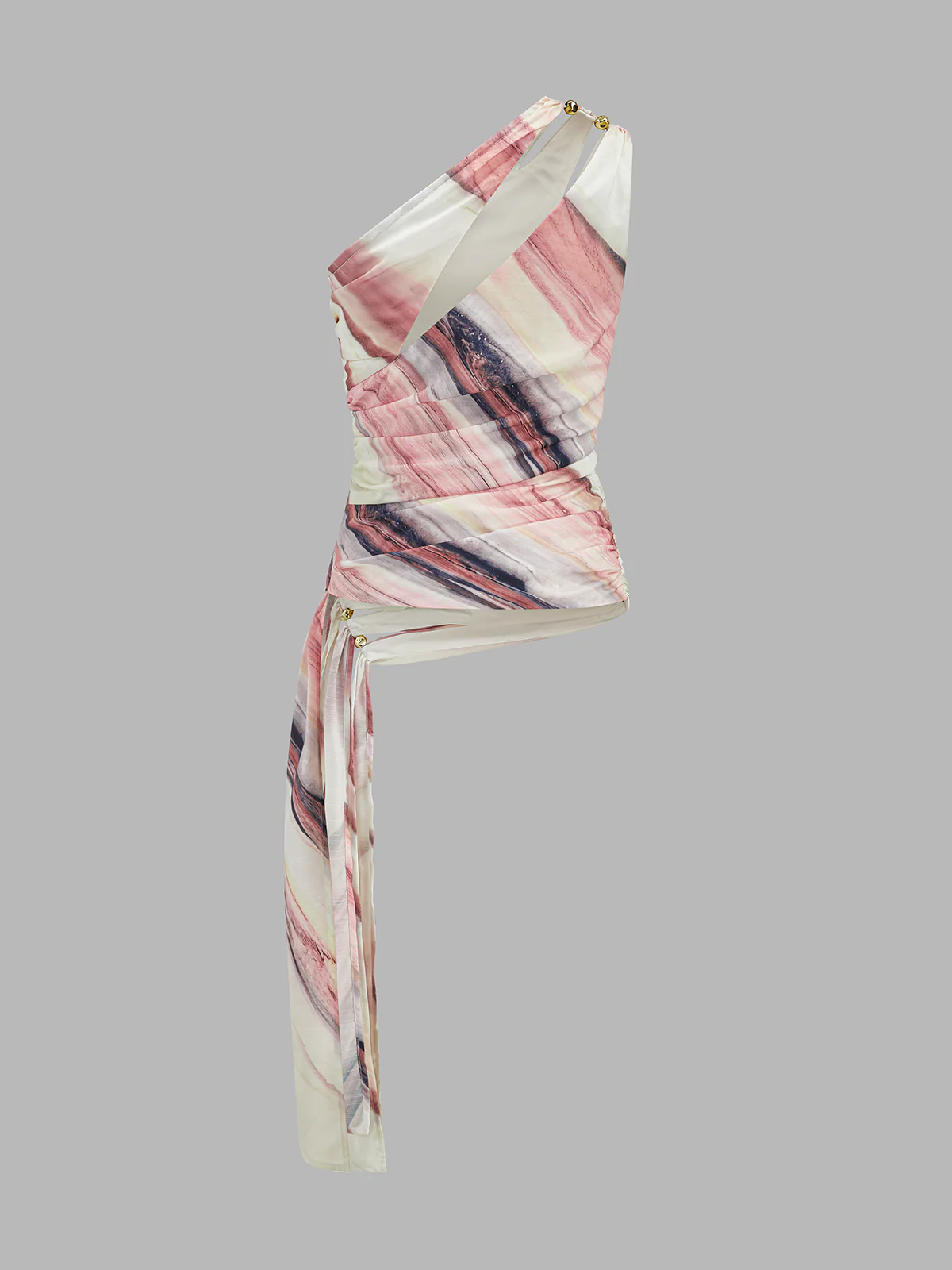 Tie Dye One Shoulder Cutout Top - Image 5