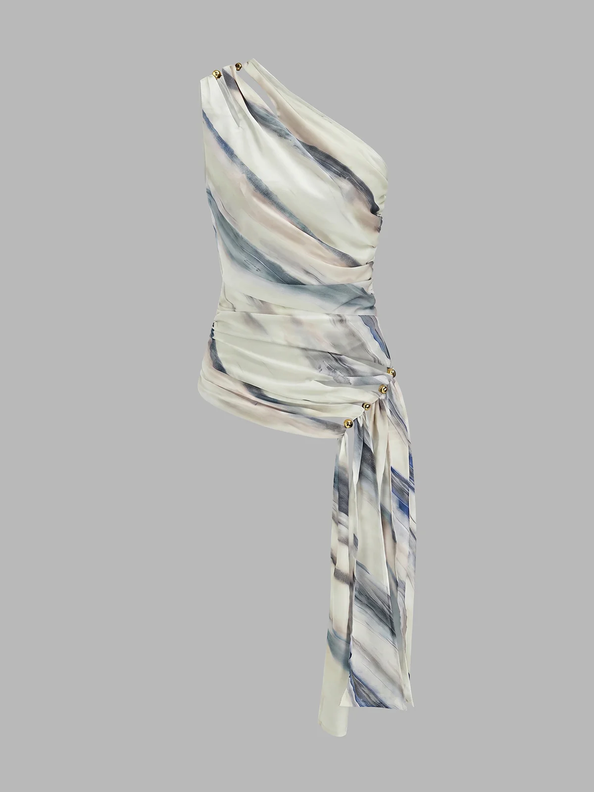 Tie Dye One Shoulder Cutout Top - Image 6