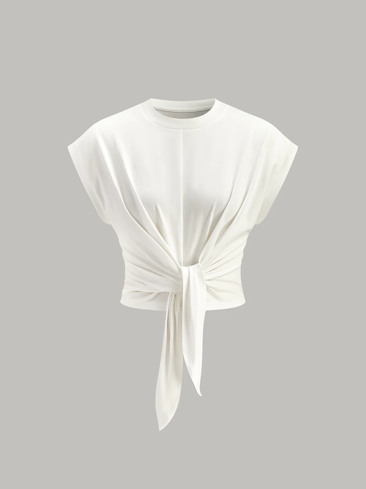 Tie-Front Cap Sleeve Top