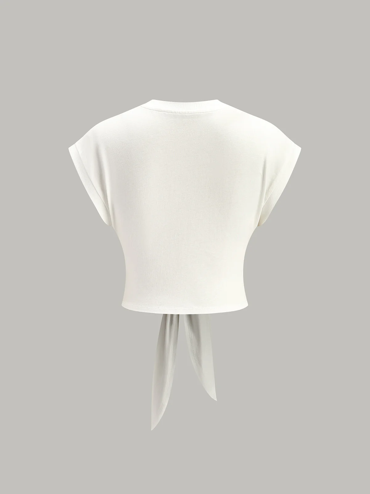 Tie-Front Cap Sleeve Top - Image 2