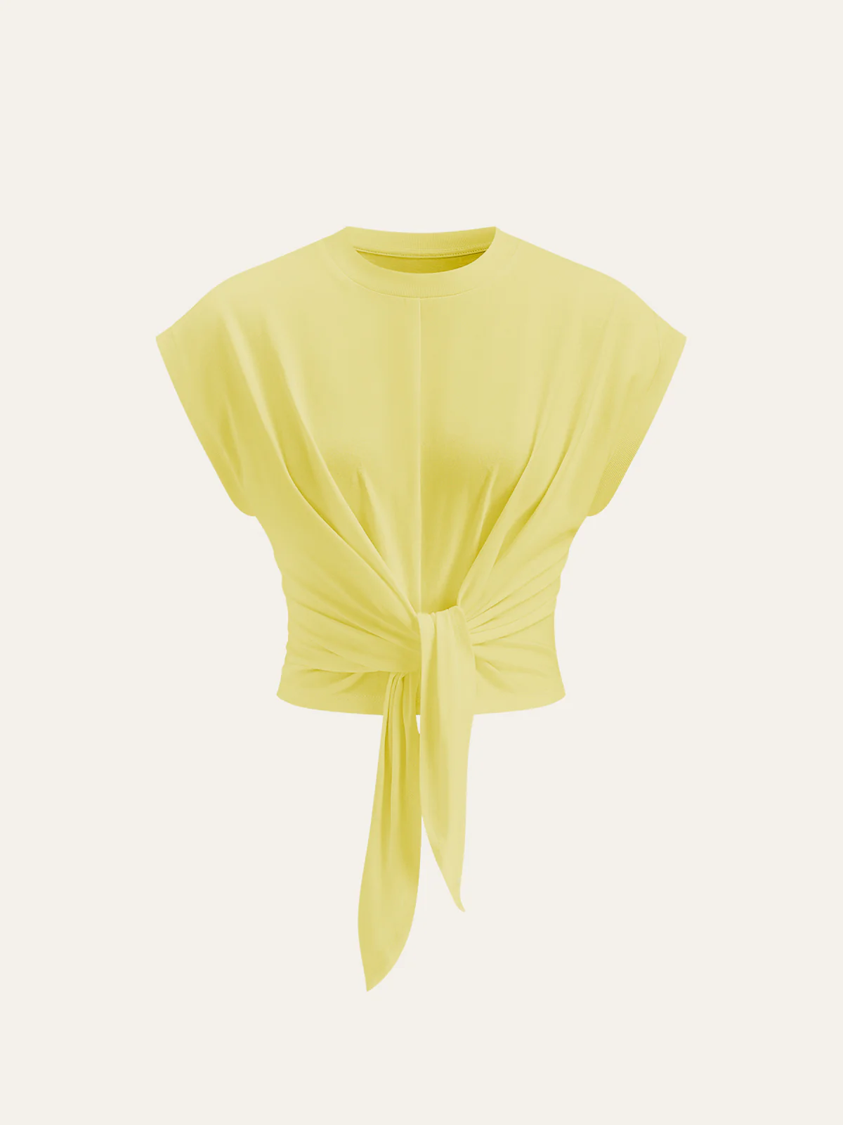 Tie-Front Cap Sleeve Top - Image 5