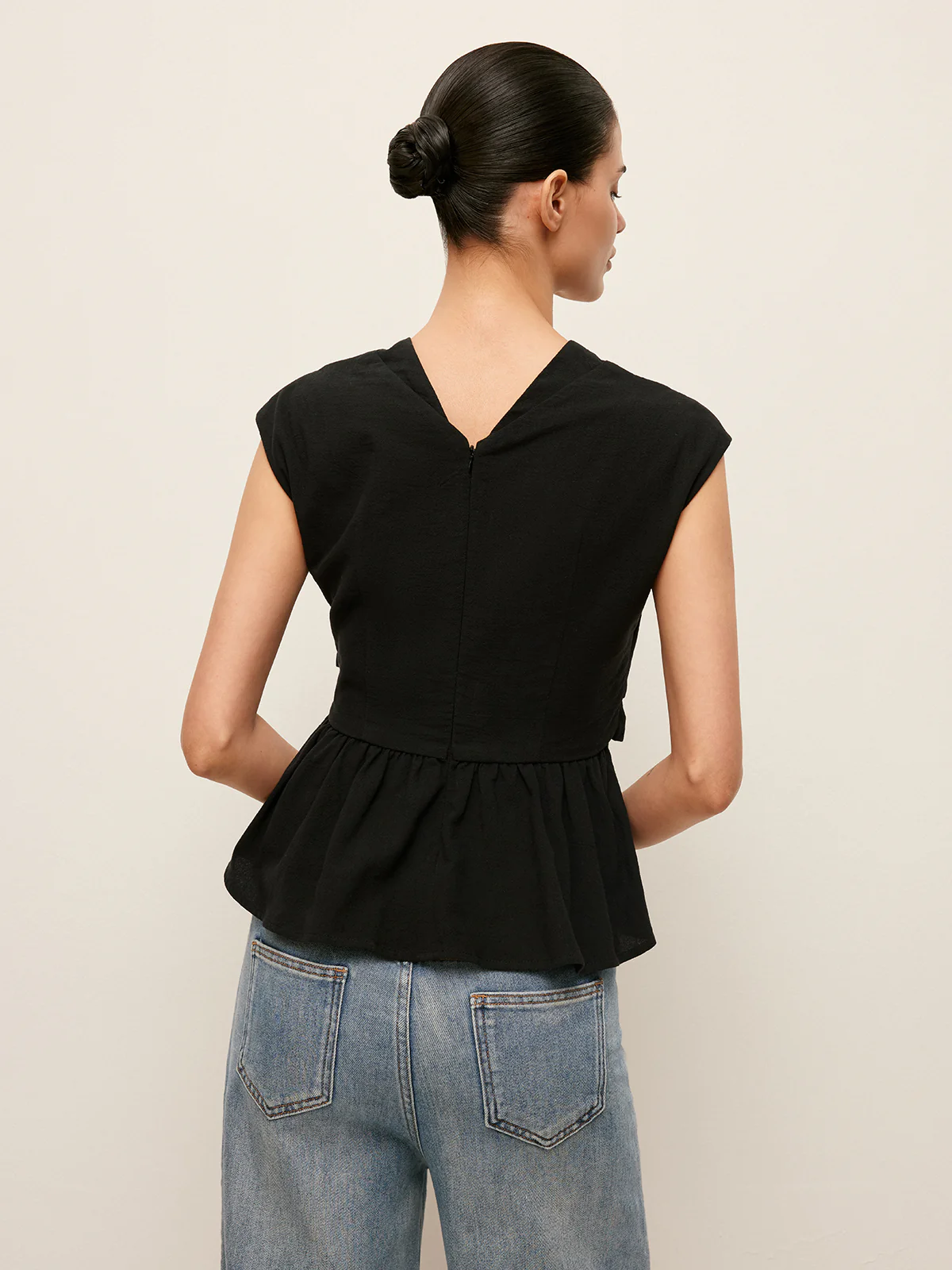 Tie-Front Peplum Top - Image 6