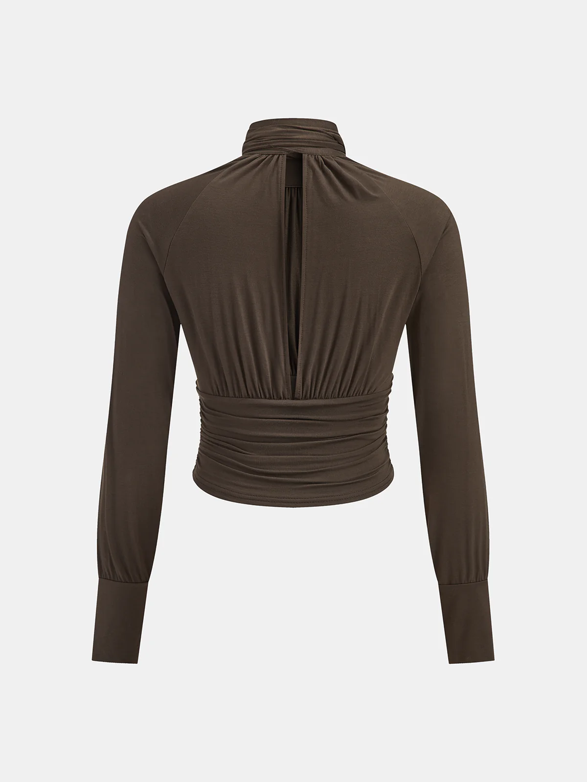 Tie-Neck Ruched Blouse - Image 2